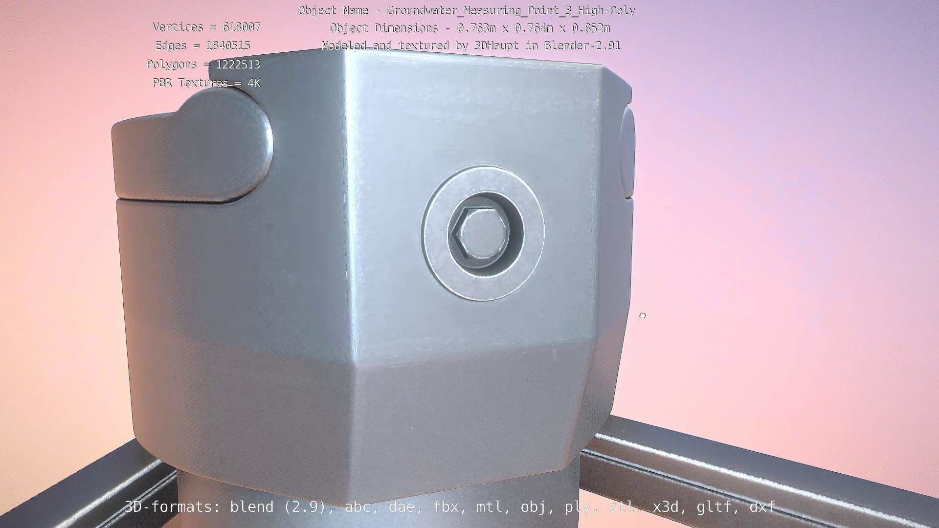 Groundwater Measure Pipe High-Poly Version 3  3D model_109