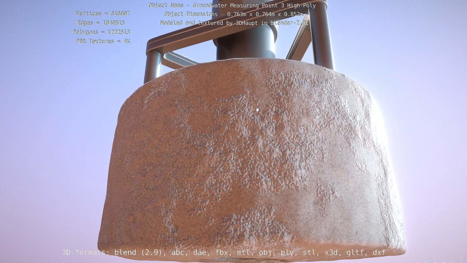 Groundwater Measure Pipe High-Poly Version 3  3D model_69