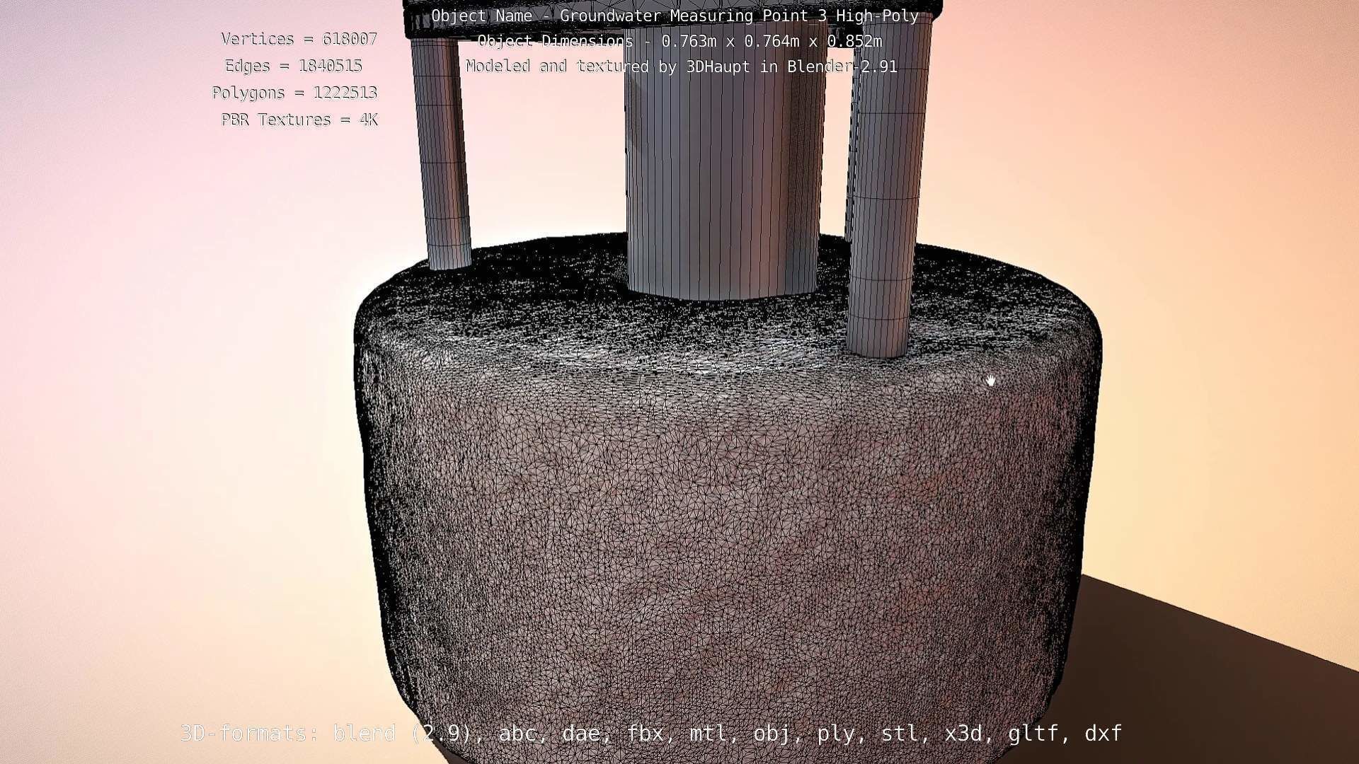 Groundwater Measure Pipe High-Poly Version 3  3D model_57