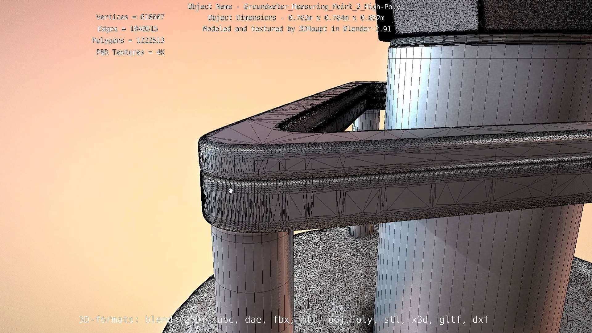 Groundwater Measure Pipe High-Poly Version 3  3D model_25