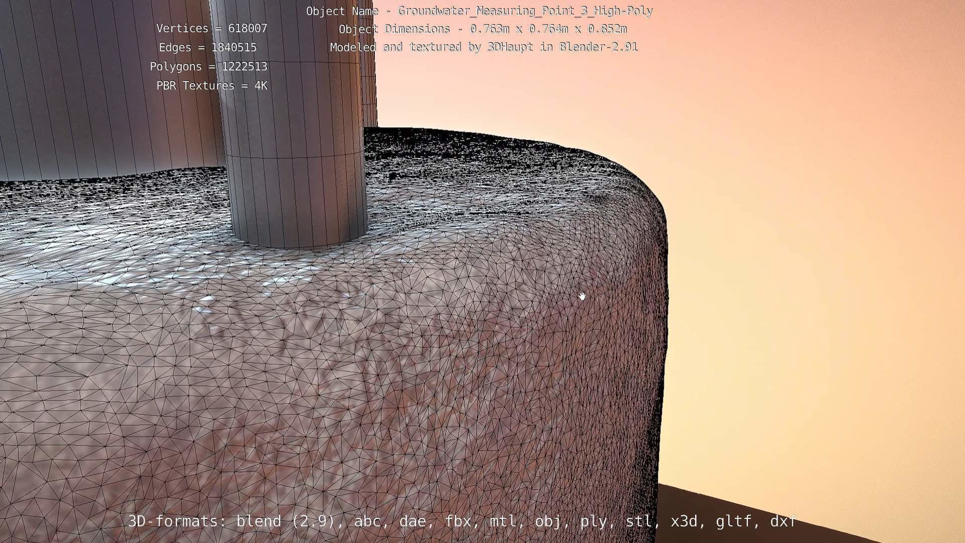 Groundwater Measure Pipe High-Poly Version 3  3D model_59