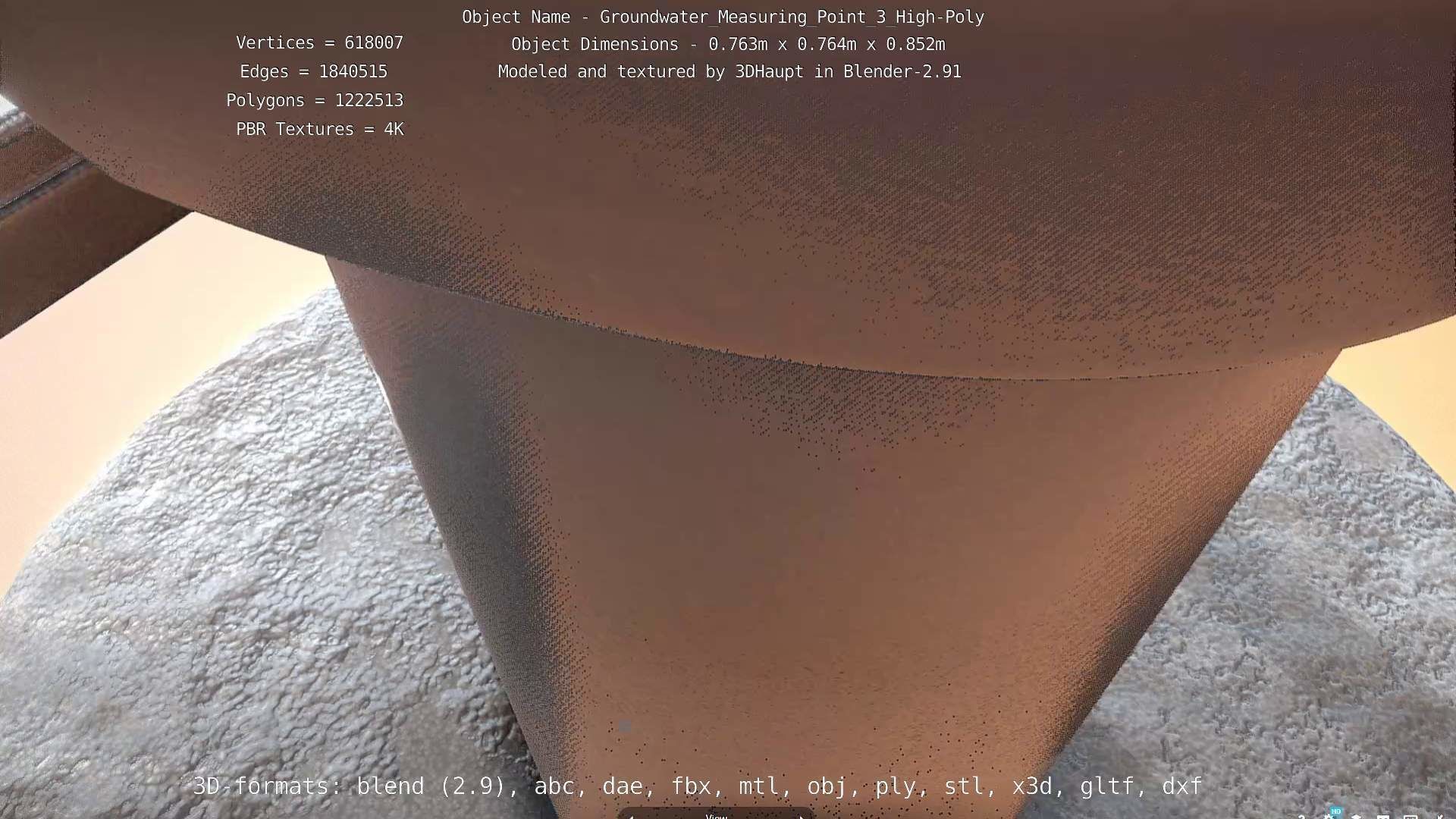 Groundwater Measure Pipe High-Poly Version 3  3D model_11