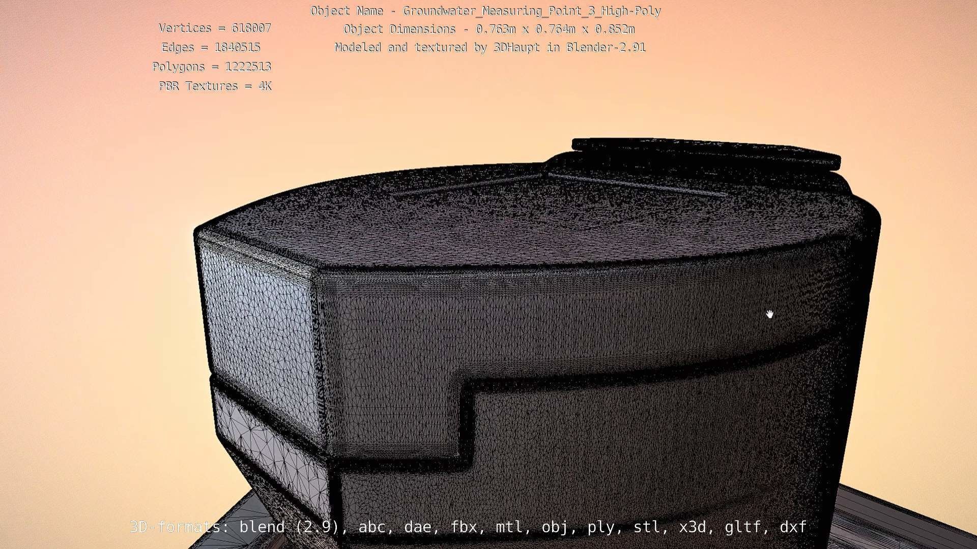 Groundwater Measure Pipe High-Poly Version 3  3D model_51