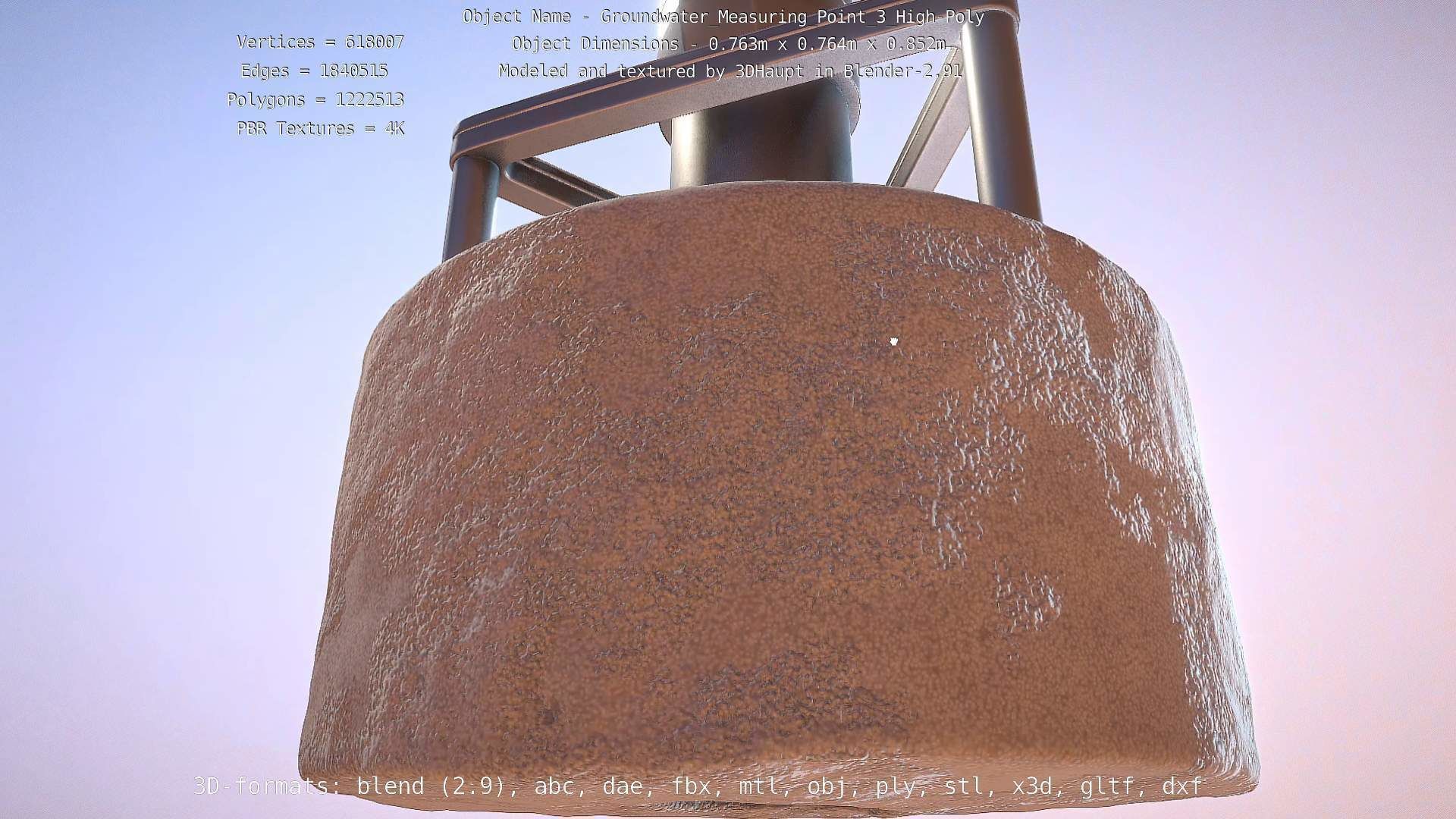 Groundwater Measure Pipe High-Poly Version 3  3D model_70