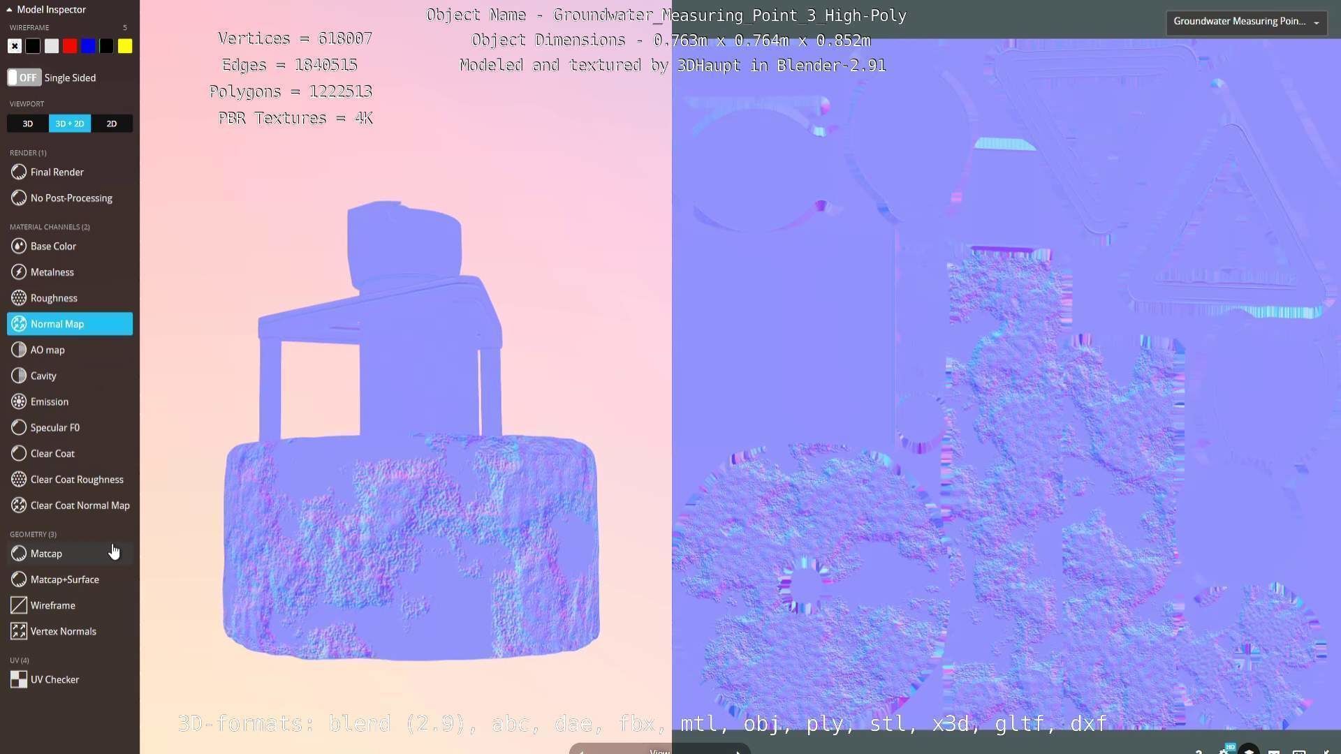 Groundwater Measure Pipe High-Poly Version 3  3D model_47