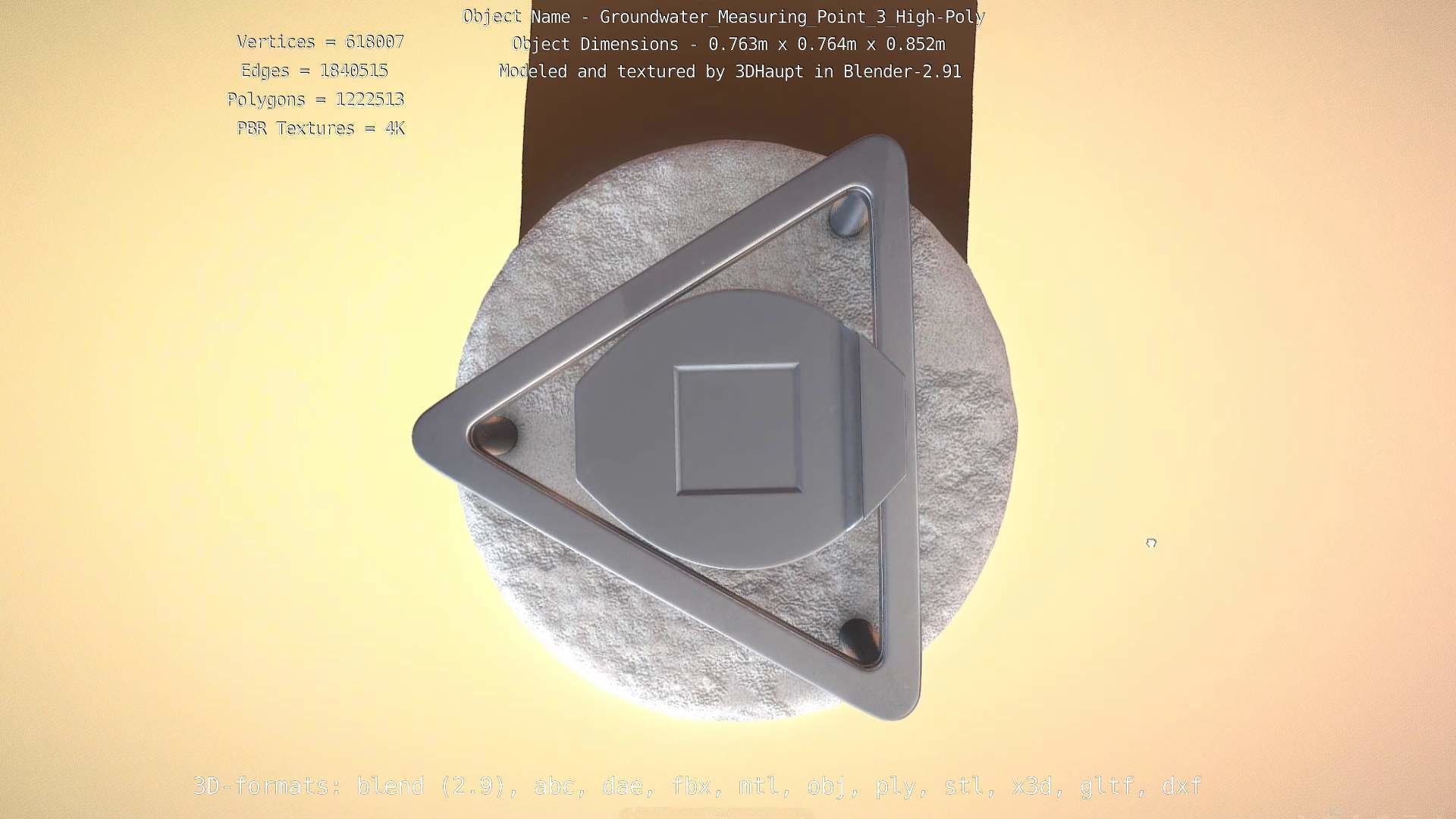 Groundwater Measure Pipe High-Poly Version 3  3D model_114