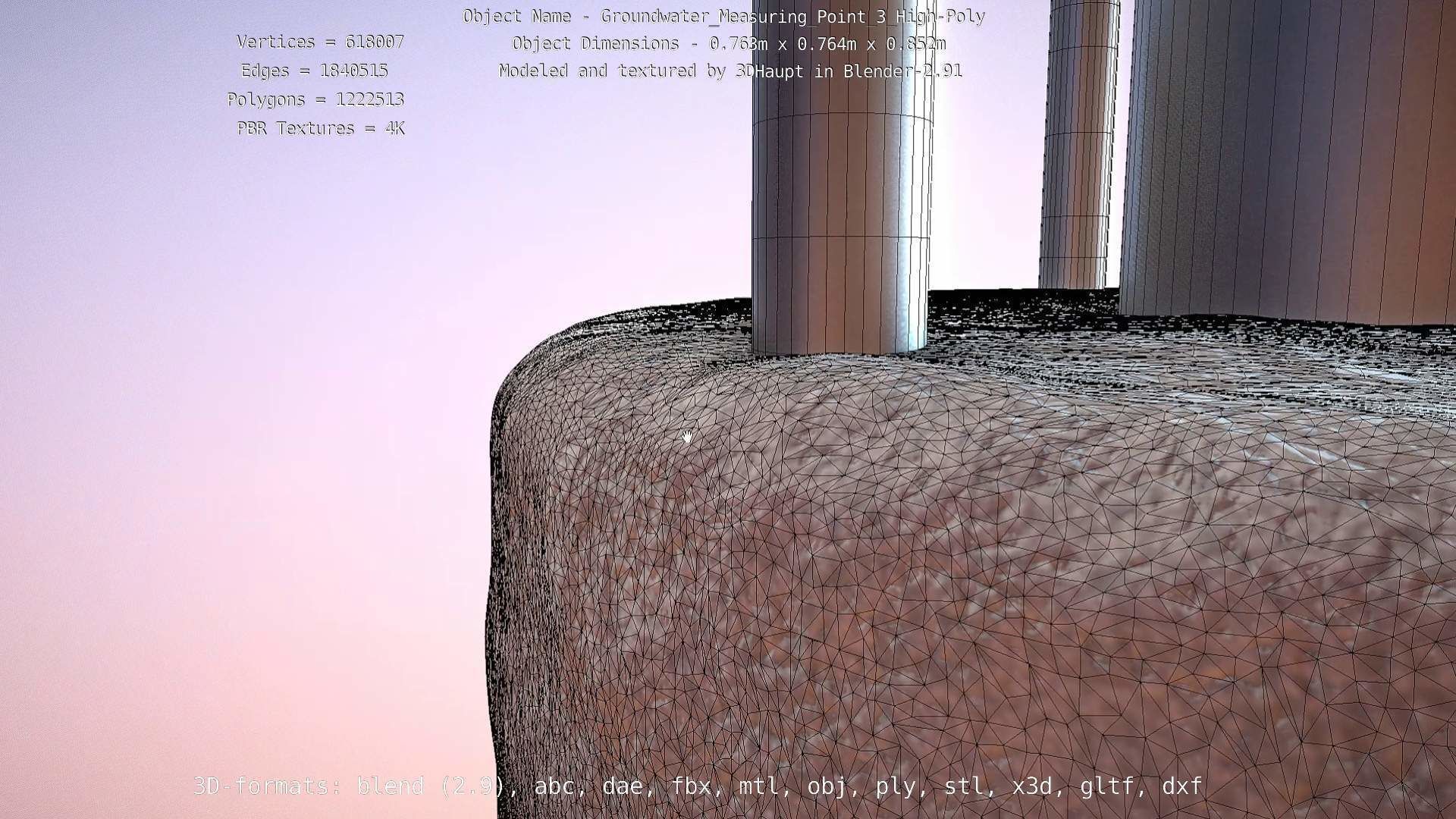 Groundwater Measure Pipe High-Poly Version 3  3D model_62