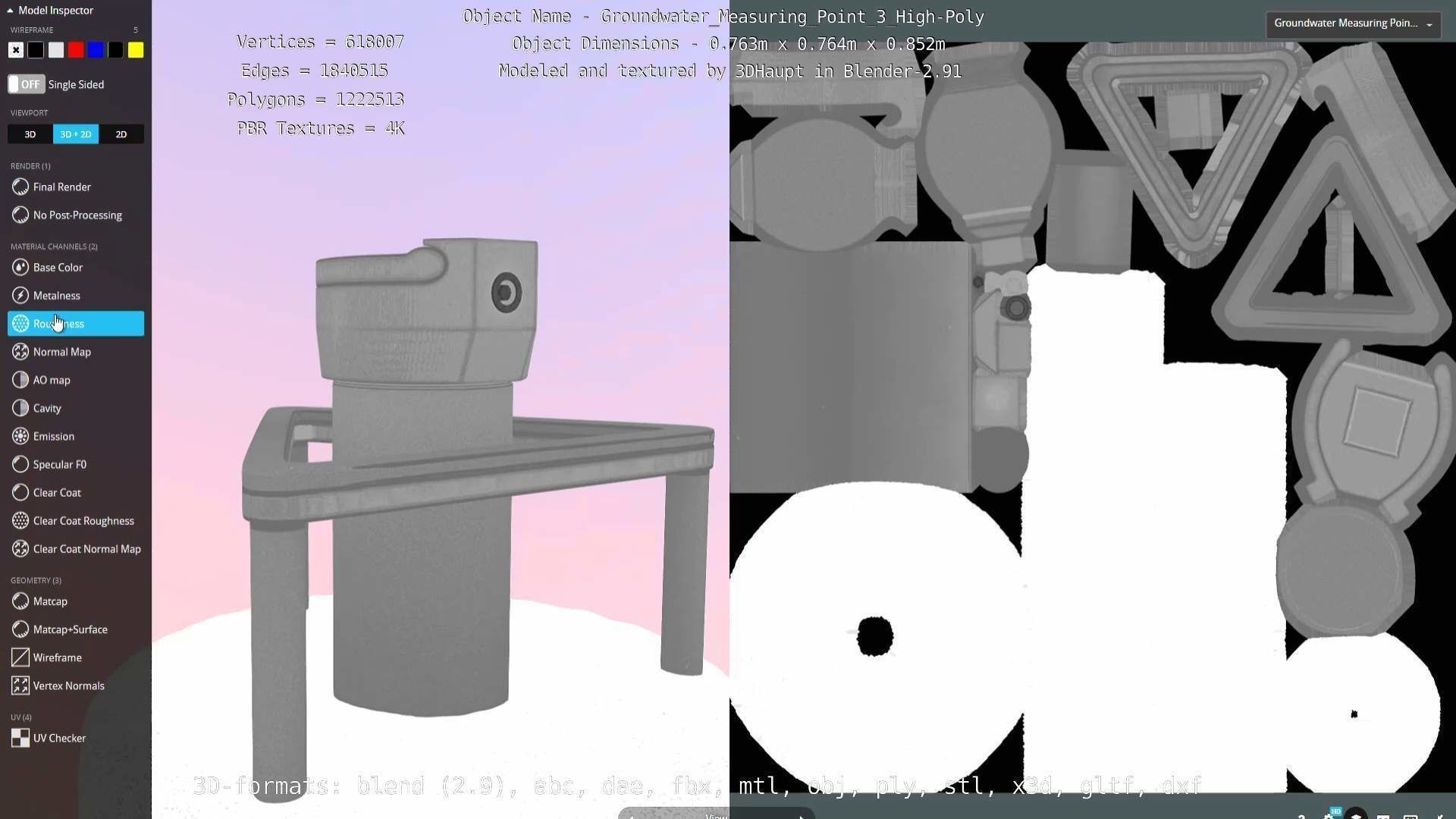 Groundwater Measure Pipe High-Poly Version 3  3D model_43