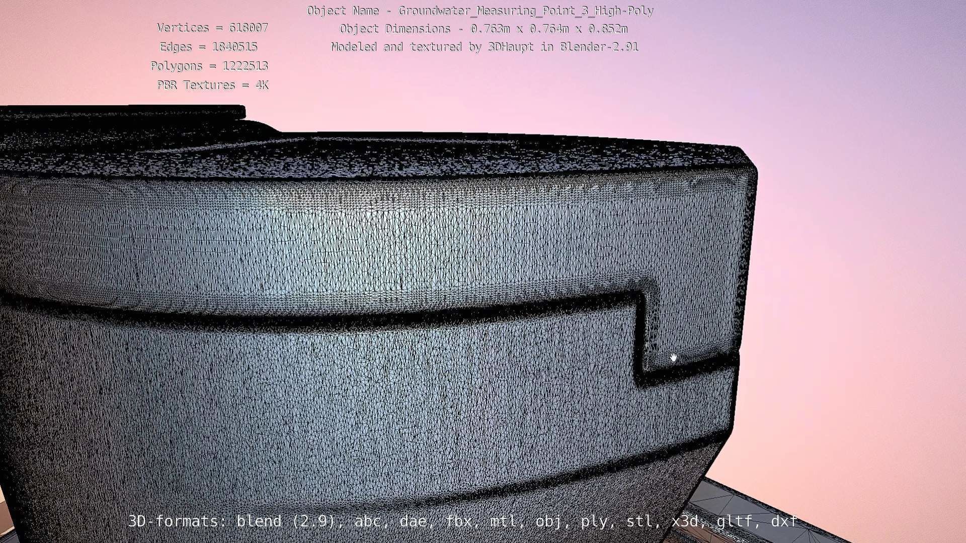 Groundwater Measure Pipe High-Poly Version 3  3D model_27