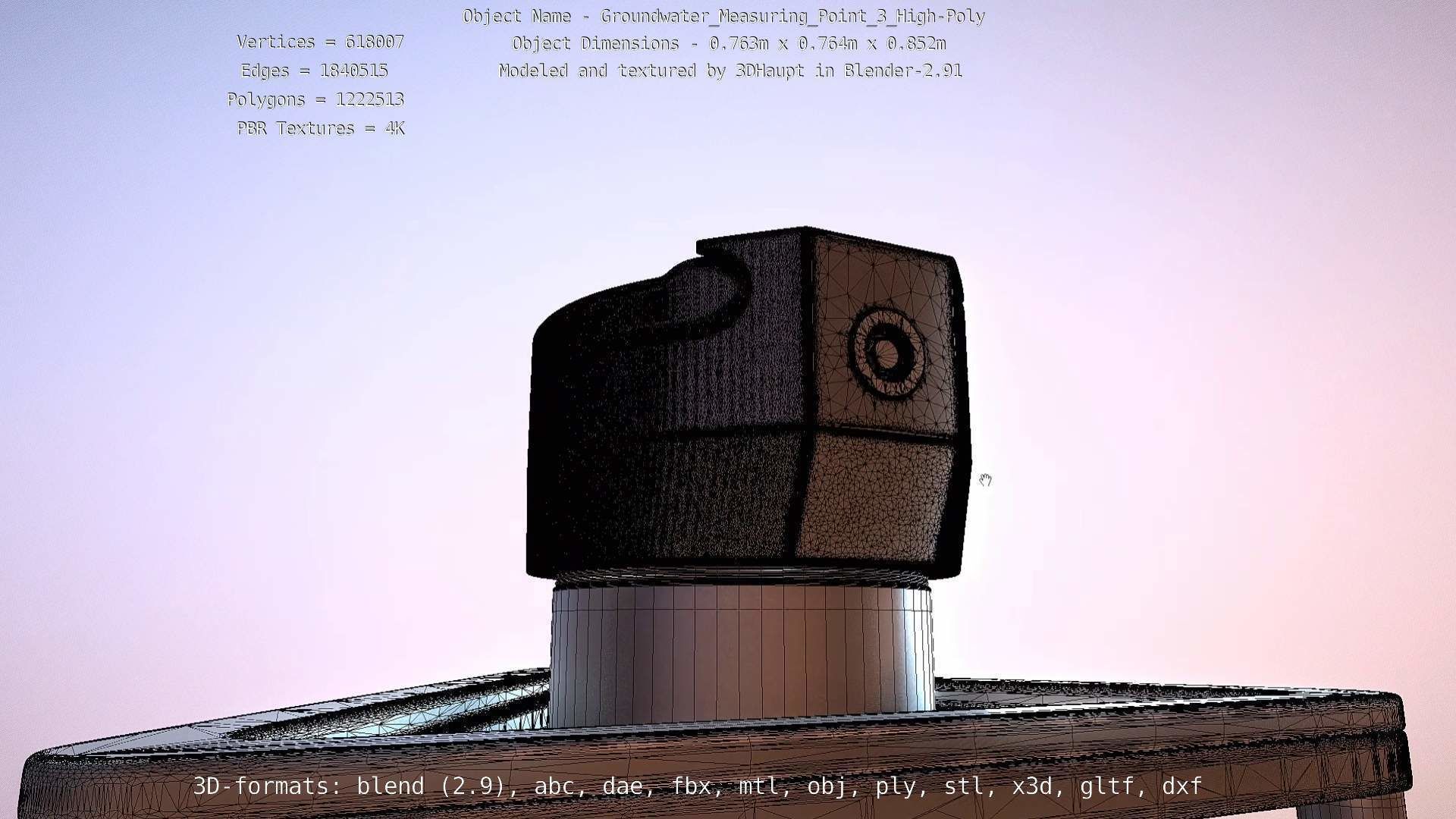 Groundwater Measure Pipe High-Poly Version 3  3D model_54