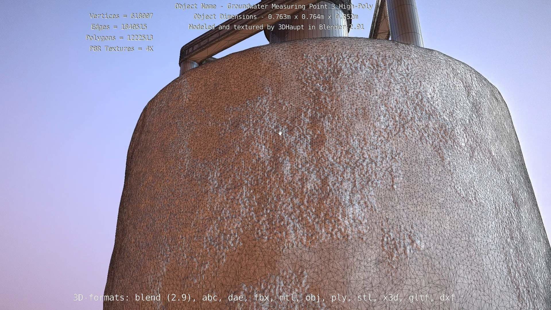 Groundwater Measure Pipe High-Poly Version 3  3D model_37