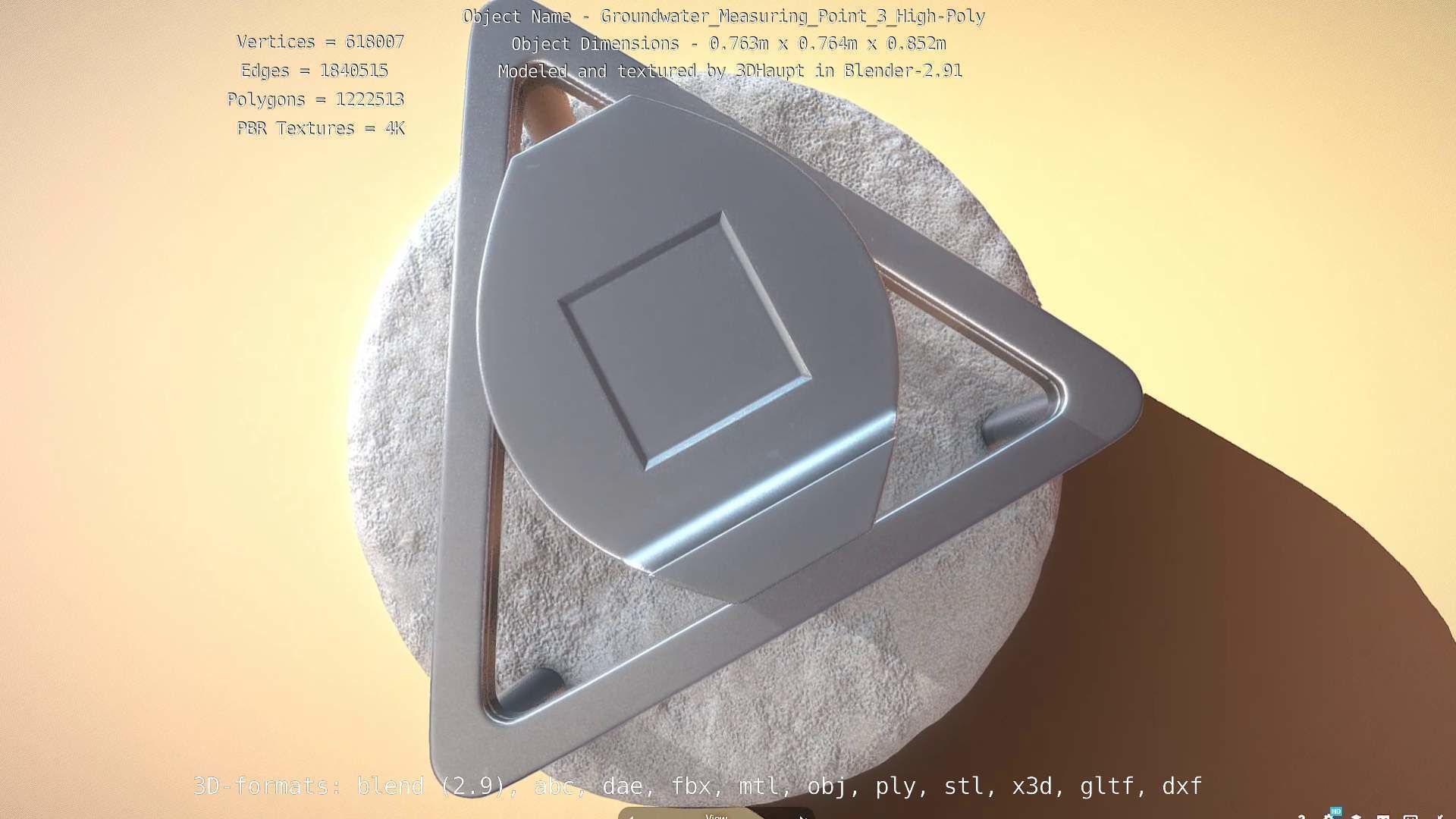 Groundwater Measure Pipe High-Poly Version 3  3D model_17