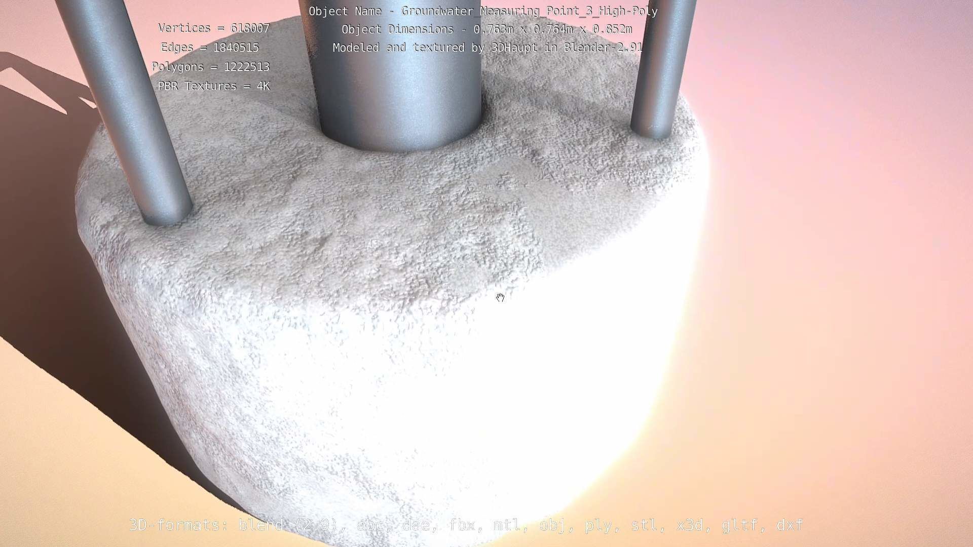 Groundwater Measure Pipe High-Poly Version 3  3D model_74