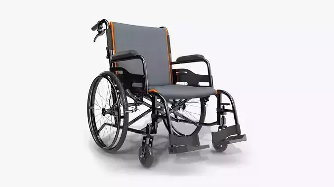 Light wheelchair manual 02 3D model