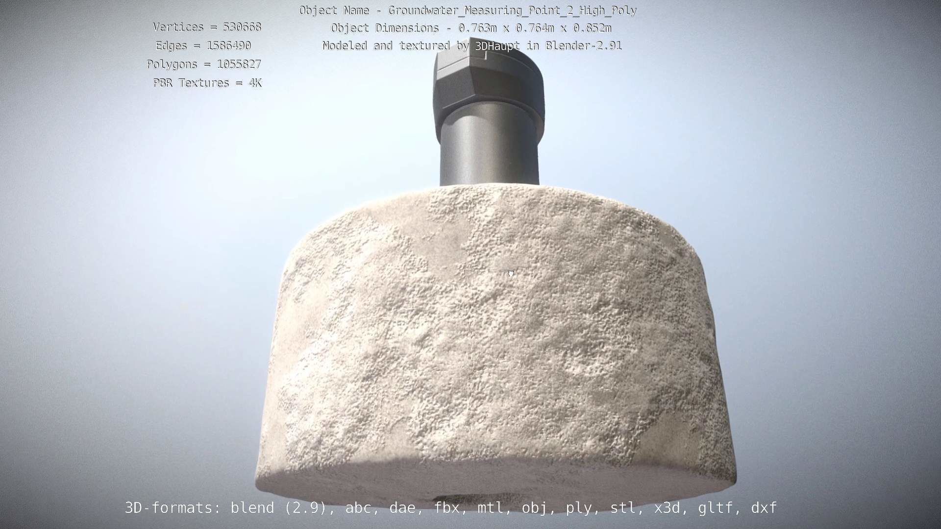 Groundwater Measure Pipe High-Poly Version 2 3D model_105