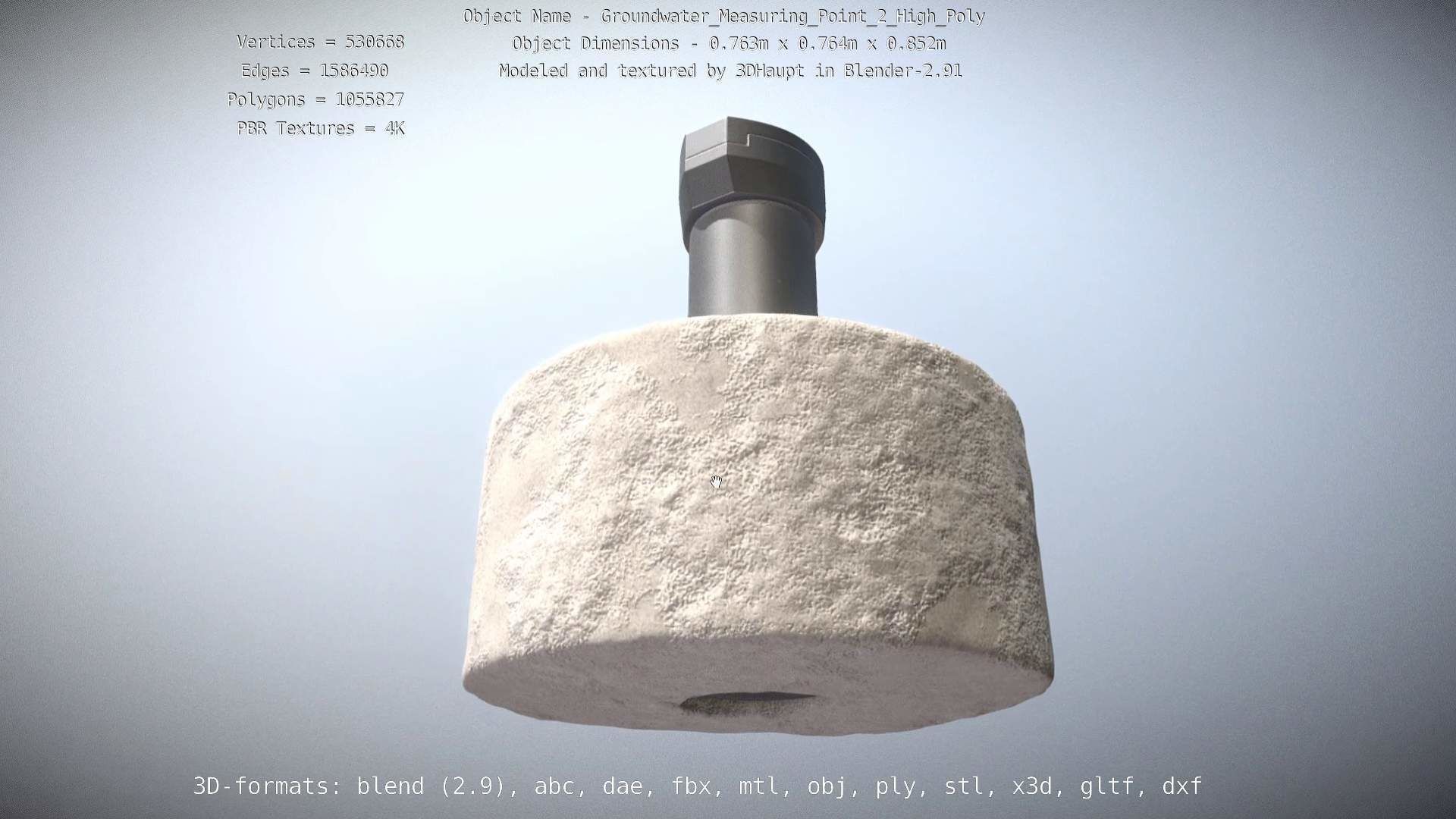 Groundwater Measure Pipe High-Poly Version 2 3D model_104