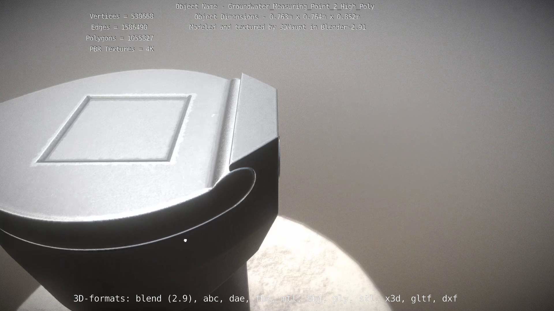 Groundwater Measure Pipe High-Poly Version 2 3D model_67