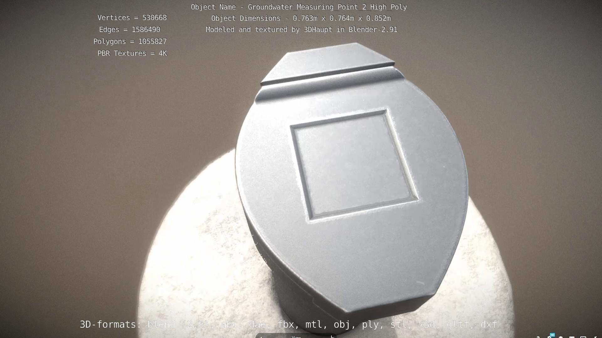 Groundwater Measure Pipe High-Poly Version 2 3D model_89