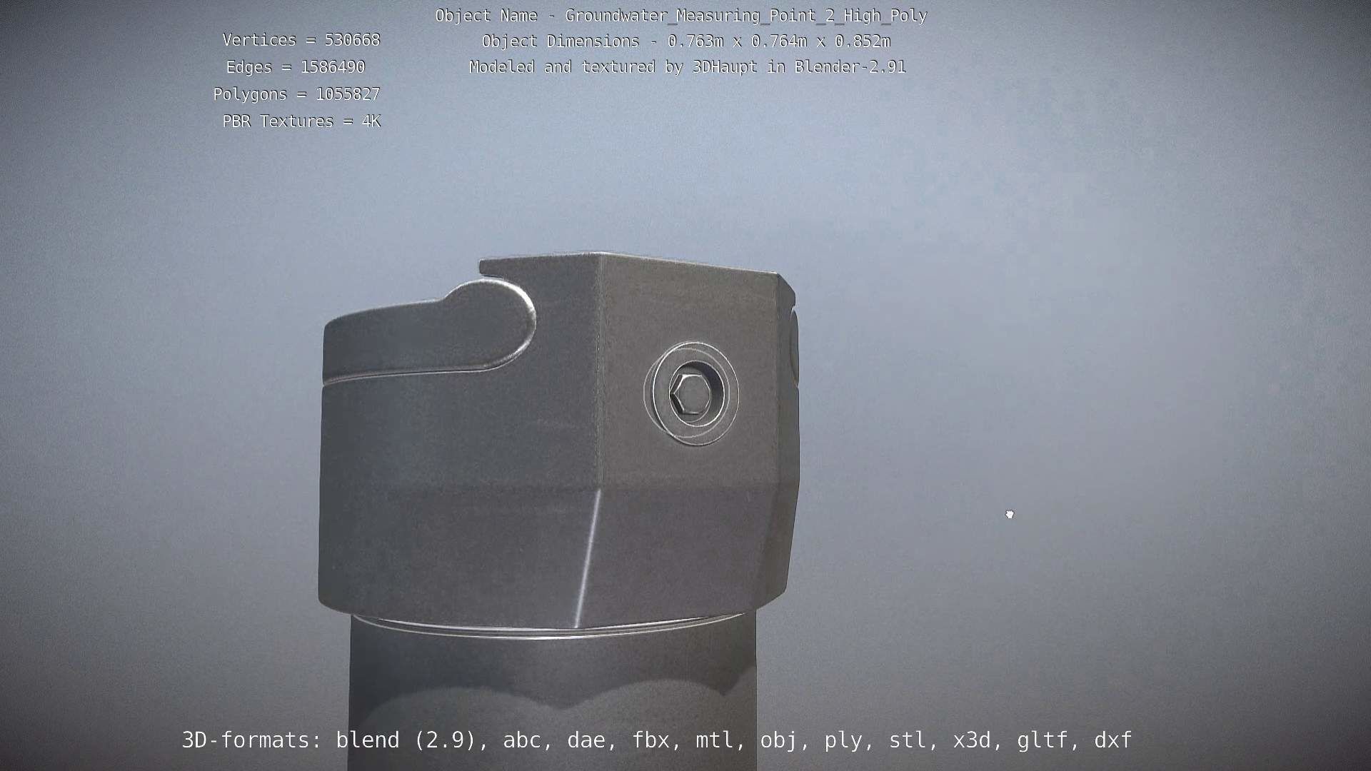 Groundwater Measure Pipe High-Poly Version 2 3D model_113