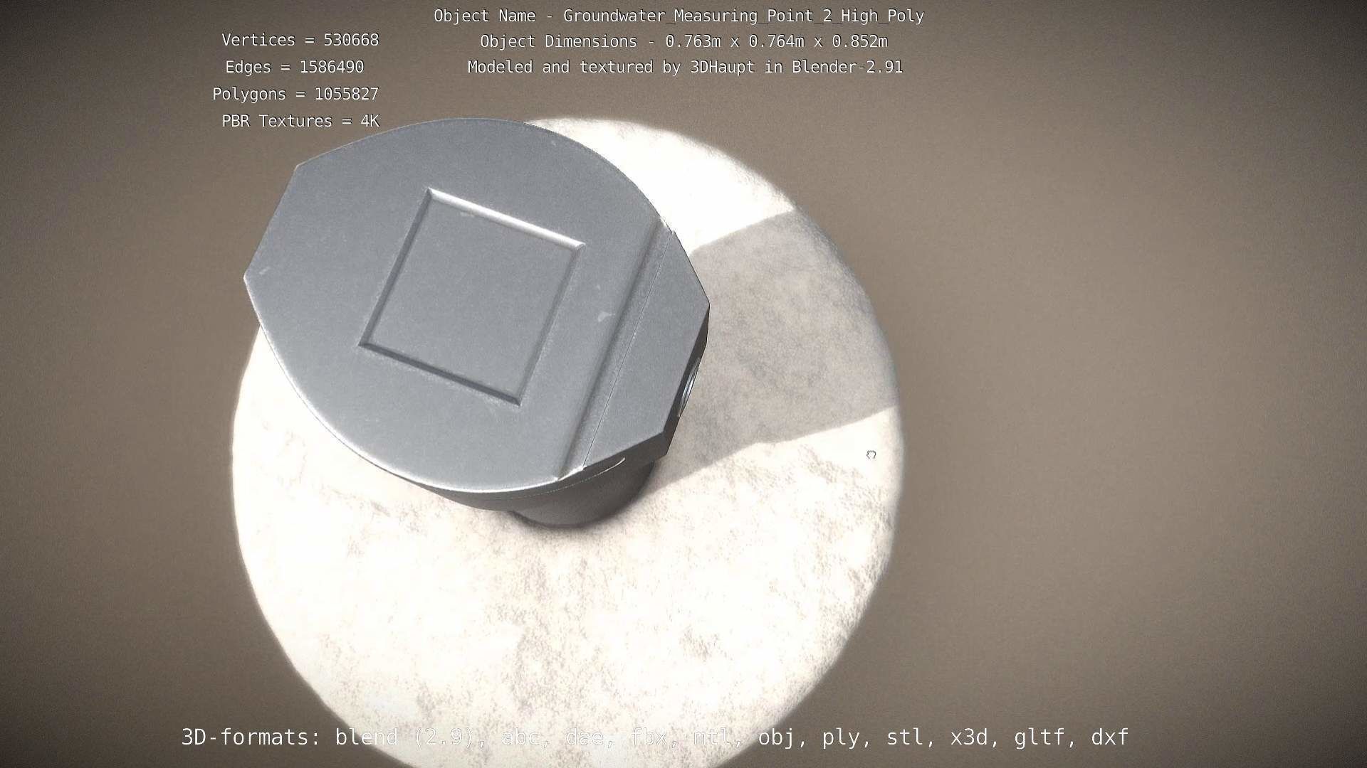 Groundwater Measure Pipe High-Poly Version 2 3D model_74