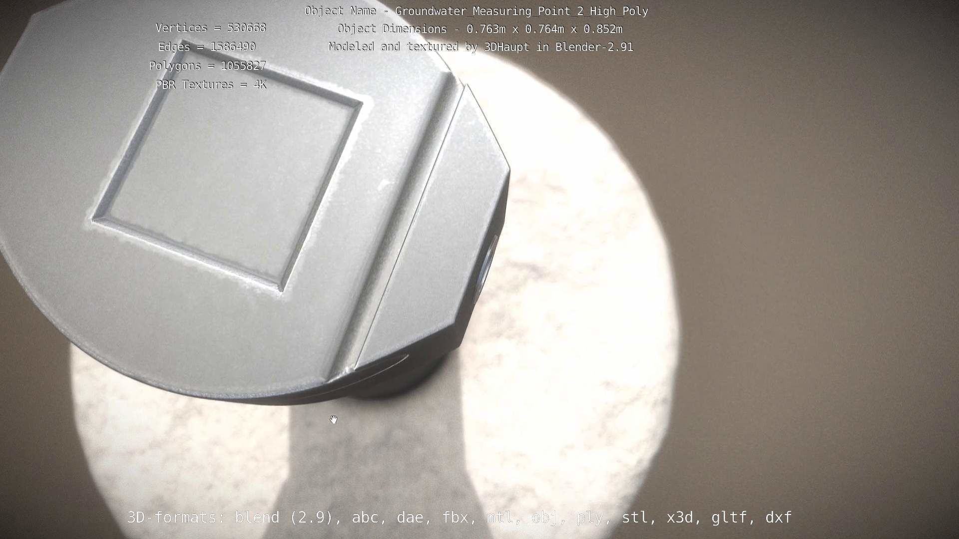 Groundwater Measure Pipe High-Poly Version 2 3D model_70