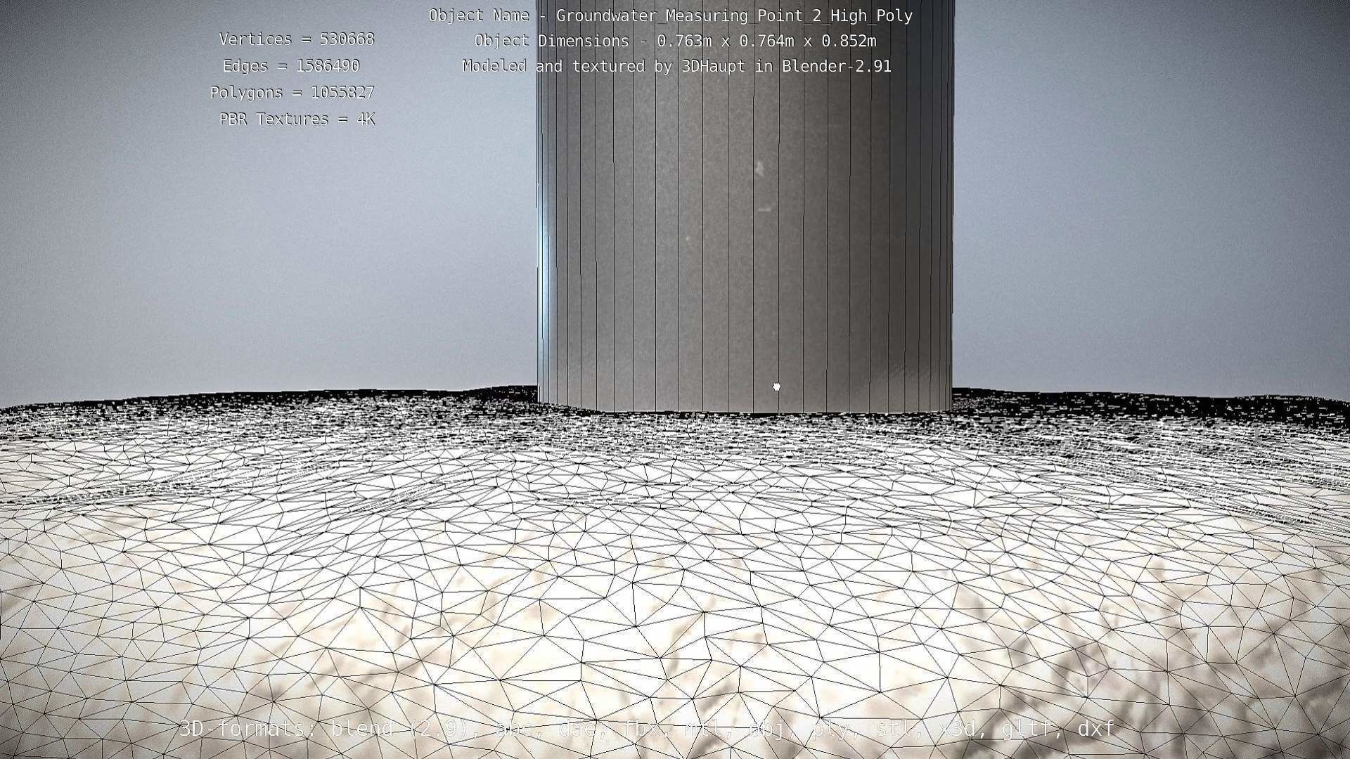 Groundwater Measure Pipe High-Poly Version 2 3D model_26