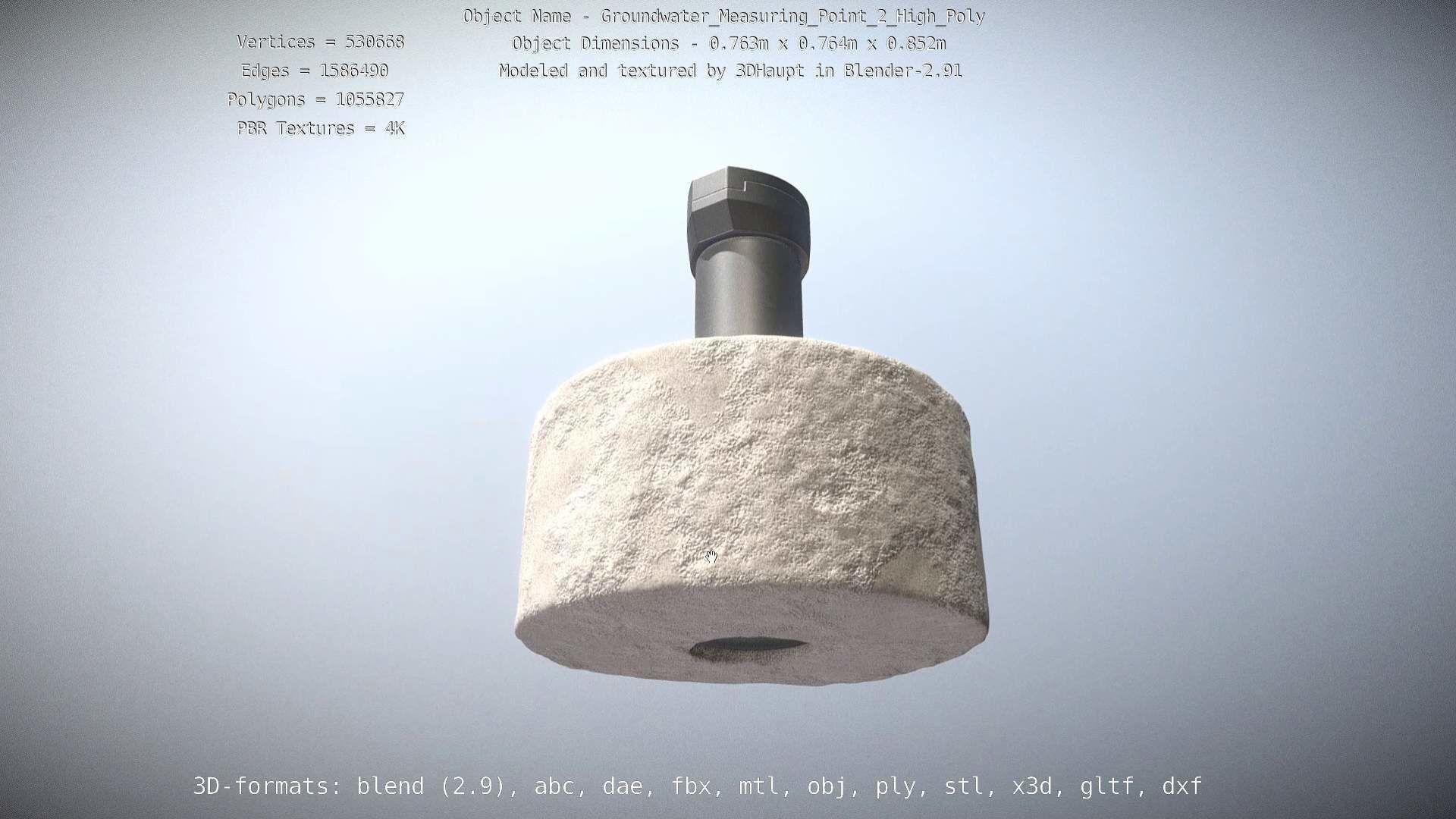 Groundwater Measure Pipe High-Poly Version 2 3D model_103