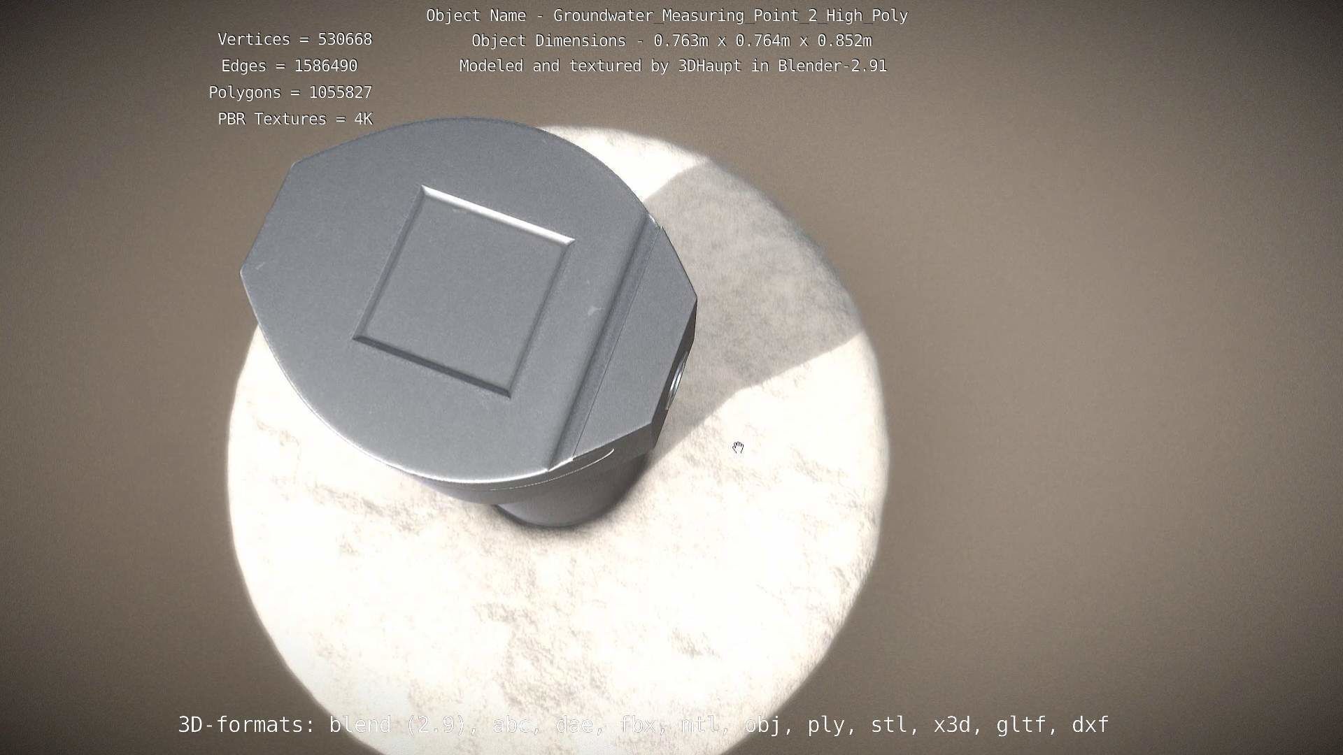 Groundwater Measure Pipe High-Poly Version 2 3D model_76