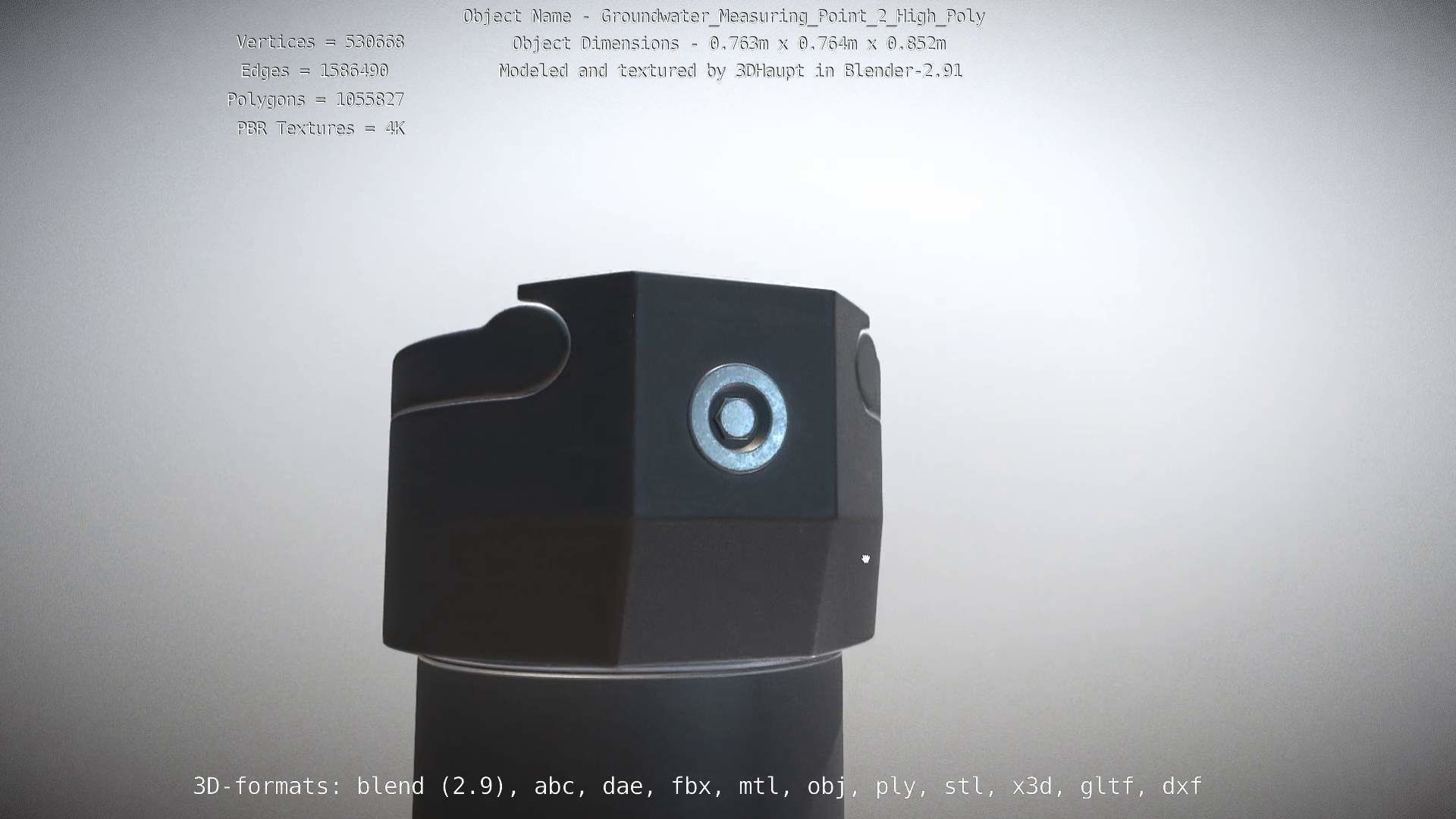 Groundwater Measure Pipe High-Poly Version 2 3D model_62