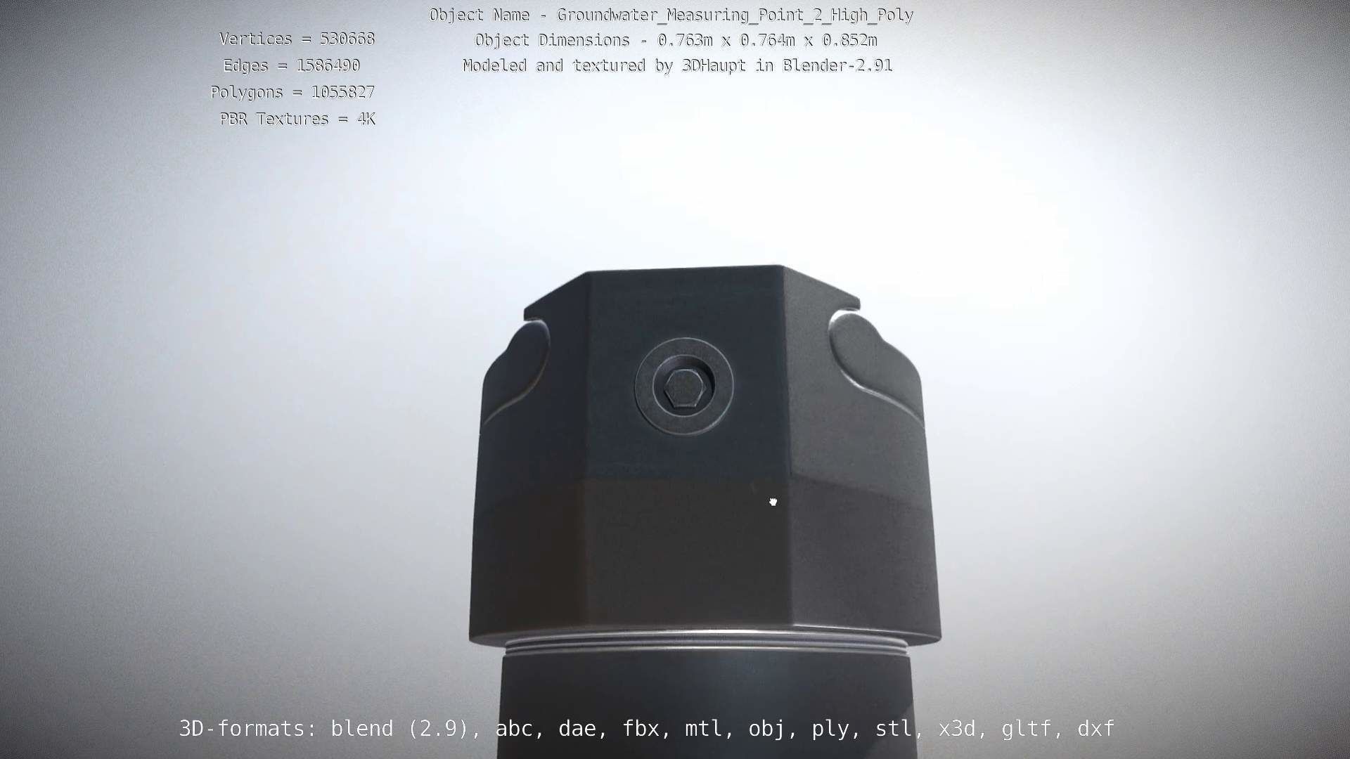 Groundwater Measure Pipe High-Poly Version 2 3D model_63