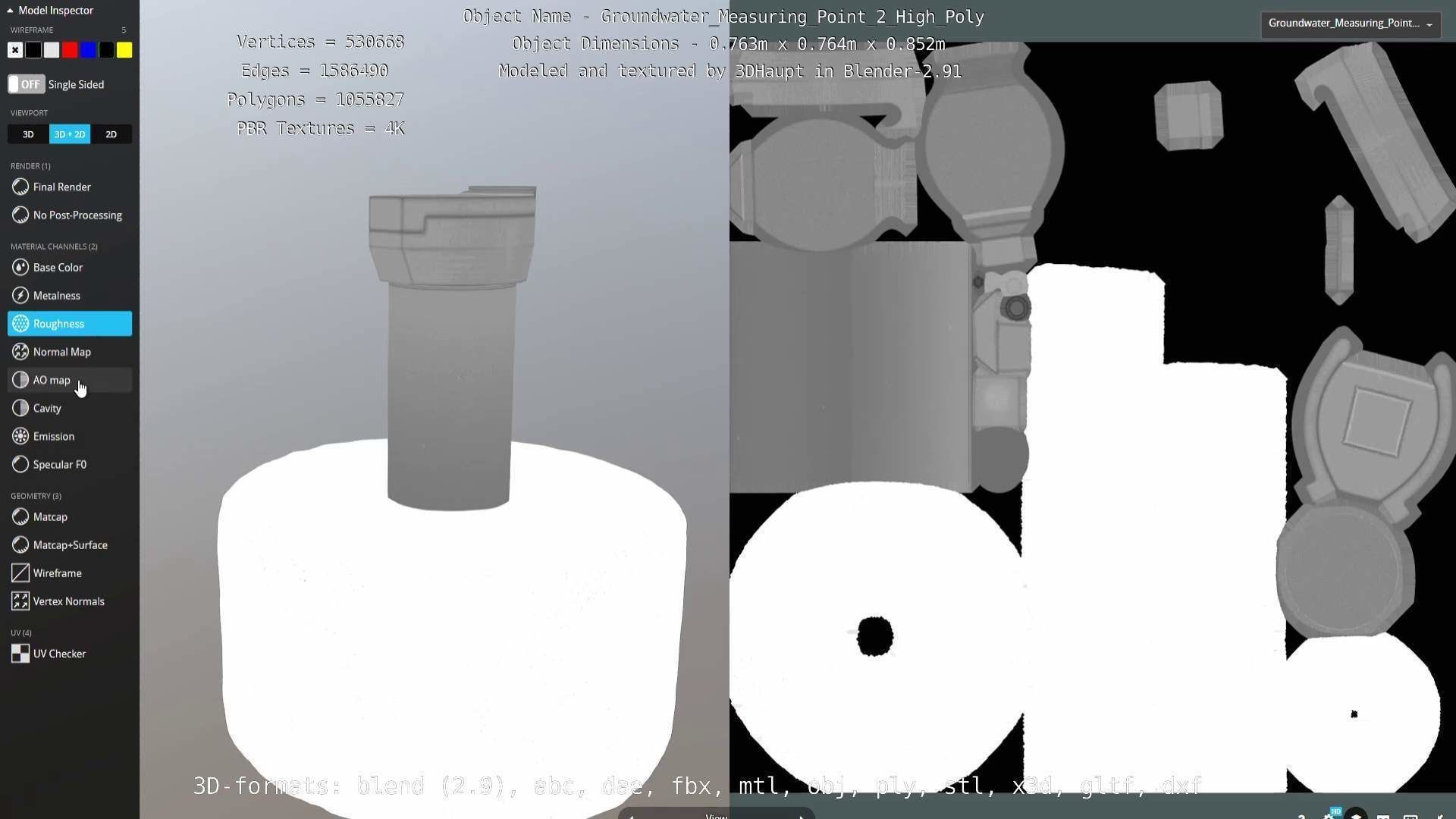 Groundwater Measure Pipe High-Poly Version 2 3D model_43