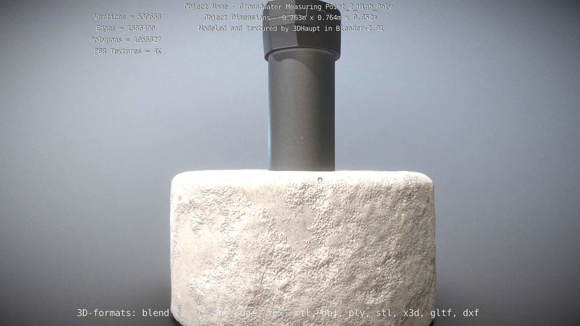 Groundwater Measure Pipe High-Poly Version 2 3D model_107