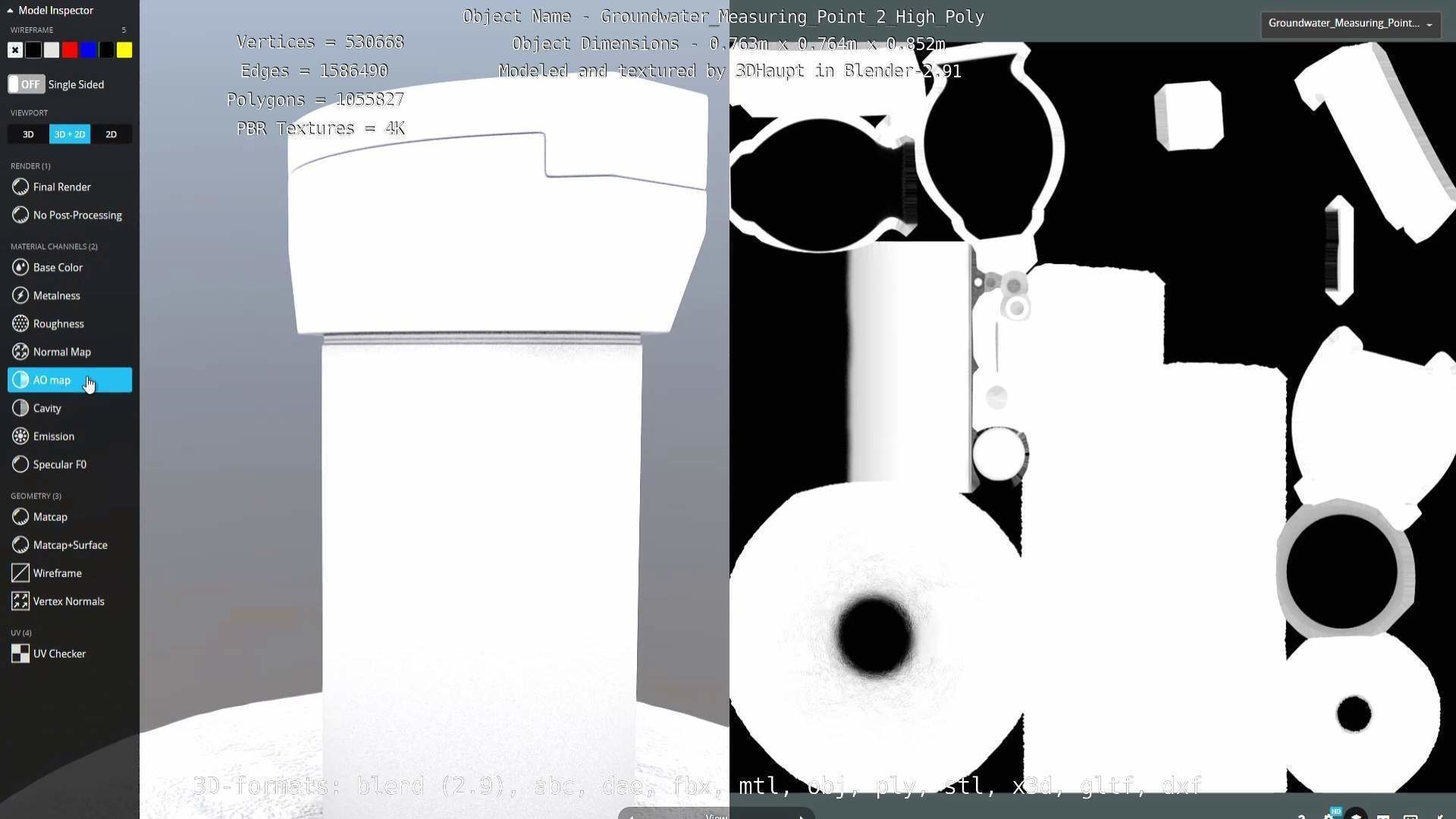 Groundwater Measure Pipe High-Poly Version 2 3D model_45