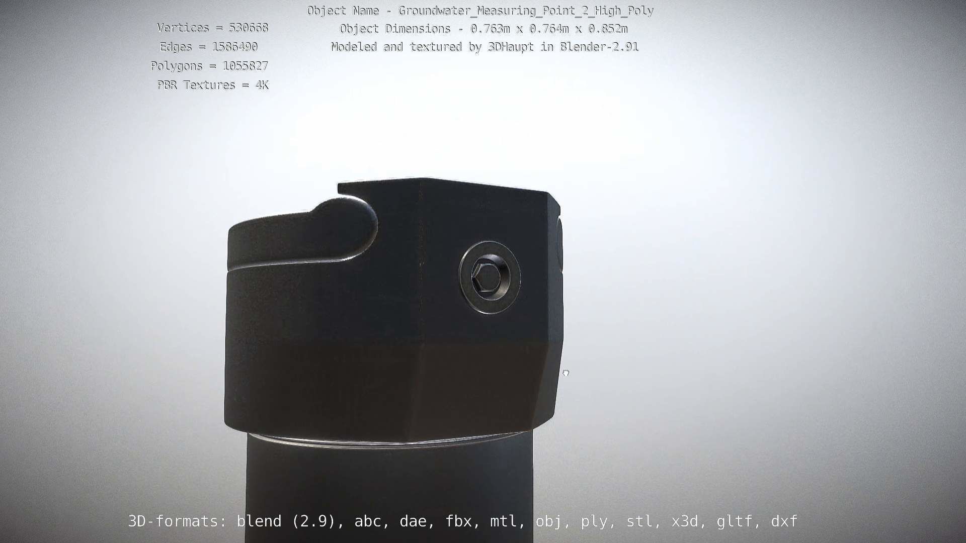 Groundwater Measure Pipe High-Poly Version 2 3D model_56