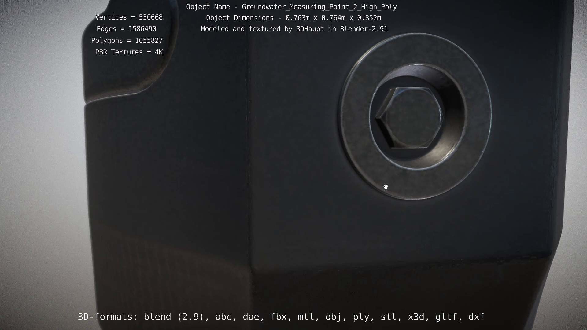 Groundwater Measure Pipe High-Poly Version 2 3D model_33