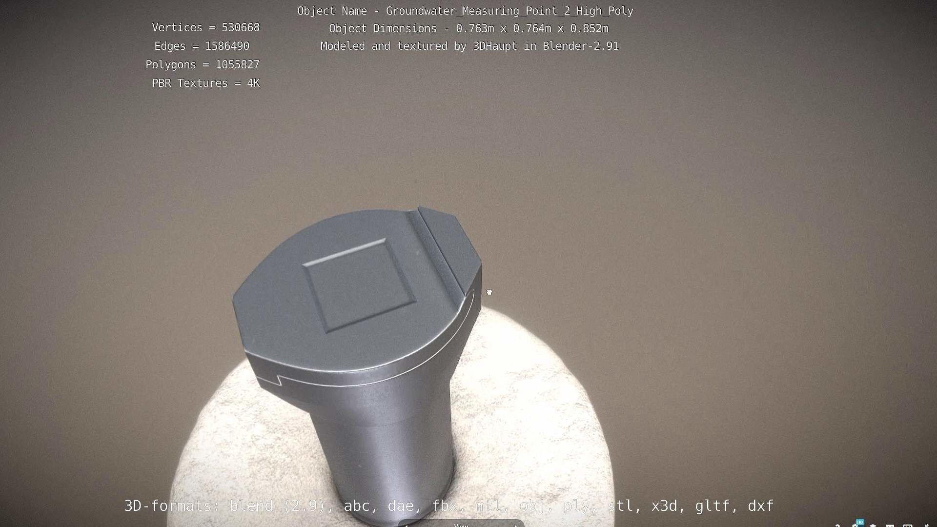 Groundwater Measure Pipe High-Poly Version 2 3D model_81