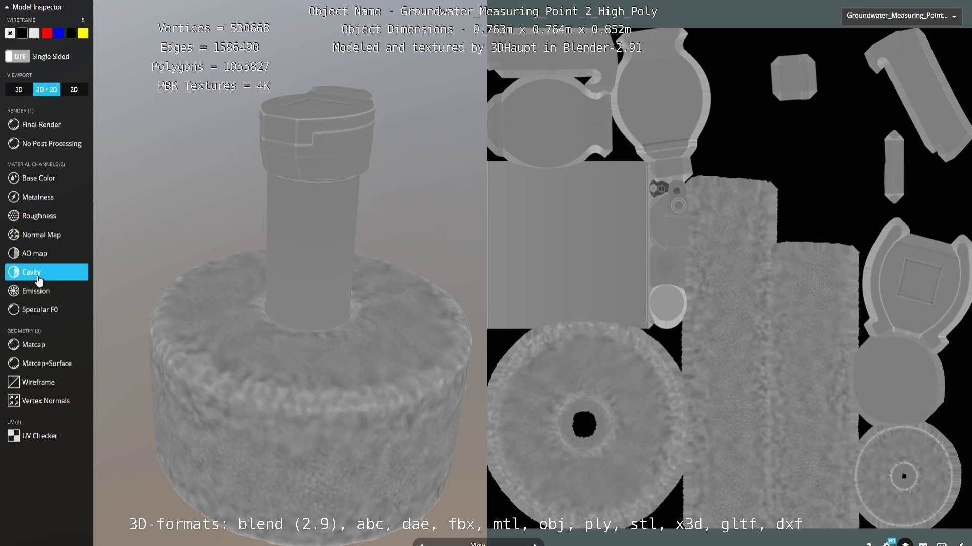 Groundwater Measure Pipe High-Poly Version 2 3D model_46