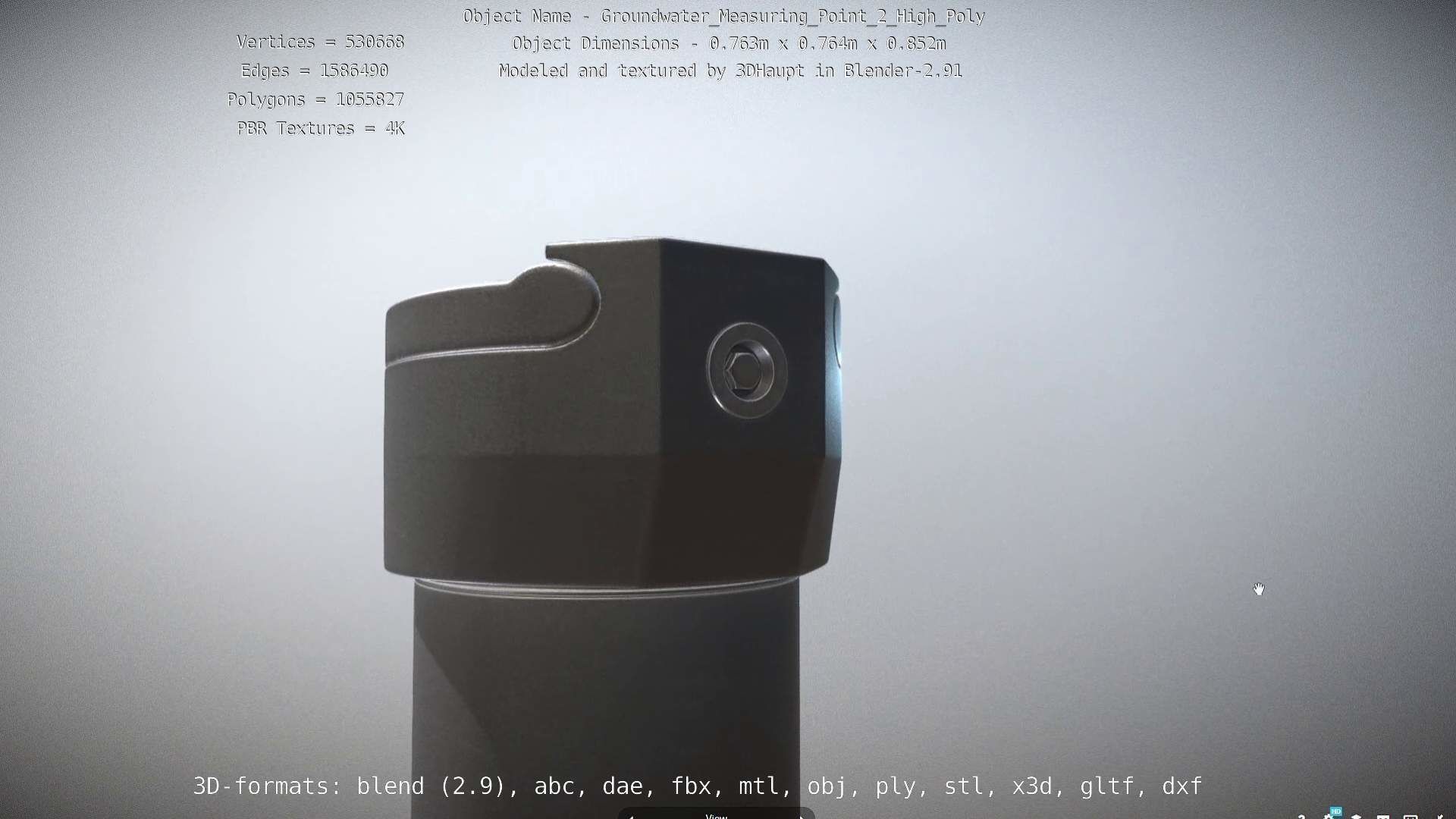 Groundwater Measure Pipe High-Poly Version 2 3D model_80