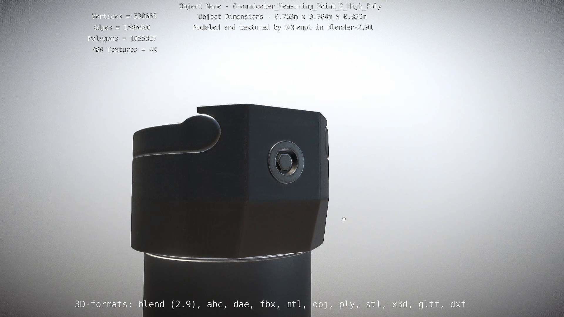 Groundwater Measure Pipe High-Poly Version 2 3D model_57