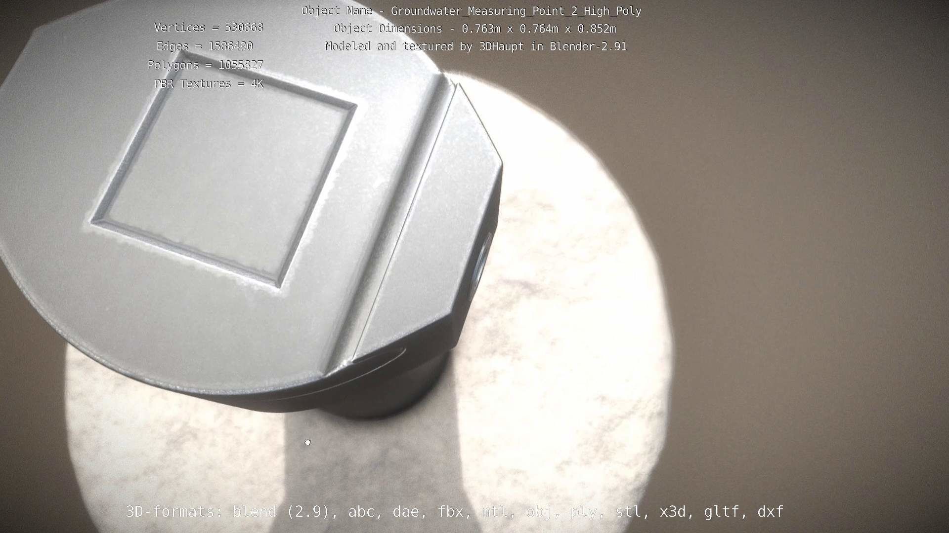 Groundwater Measure Pipe High-Poly Version 2 3D model_68