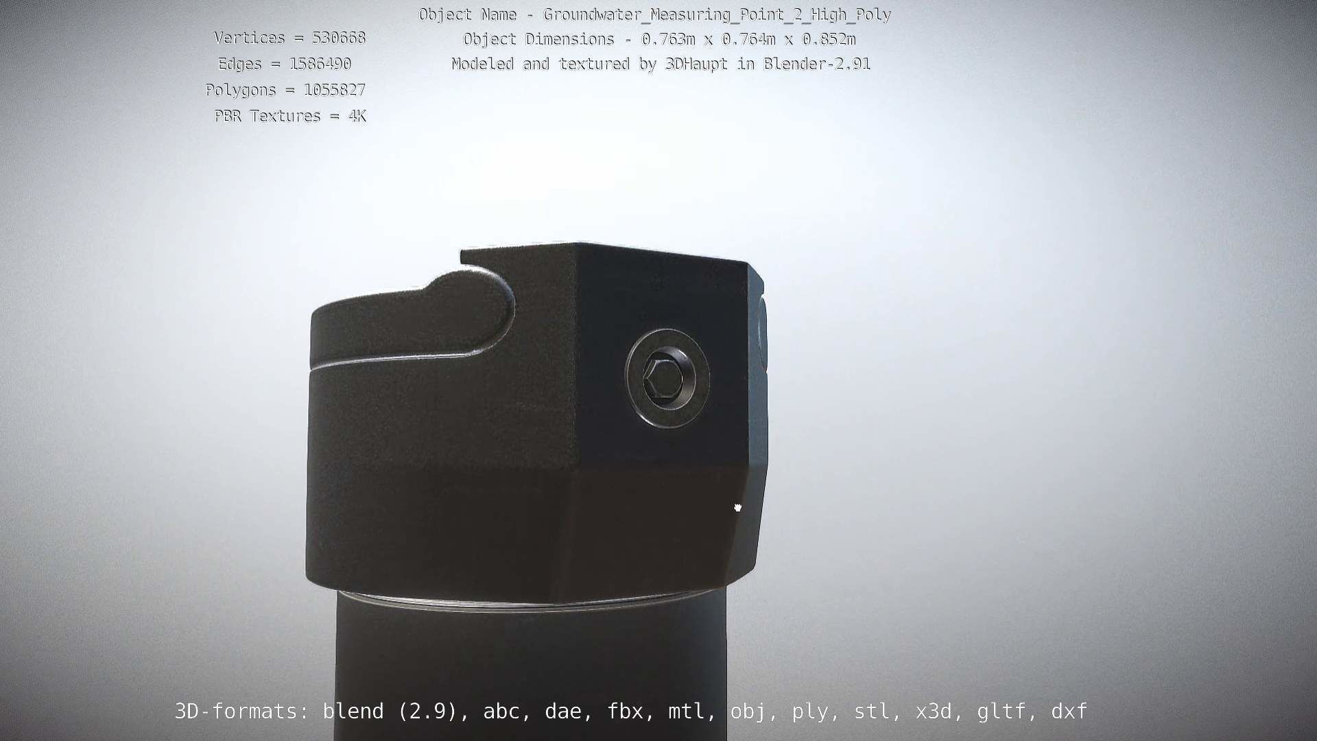 Groundwater Measure Pipe High-Poly Version 2 3D model_54