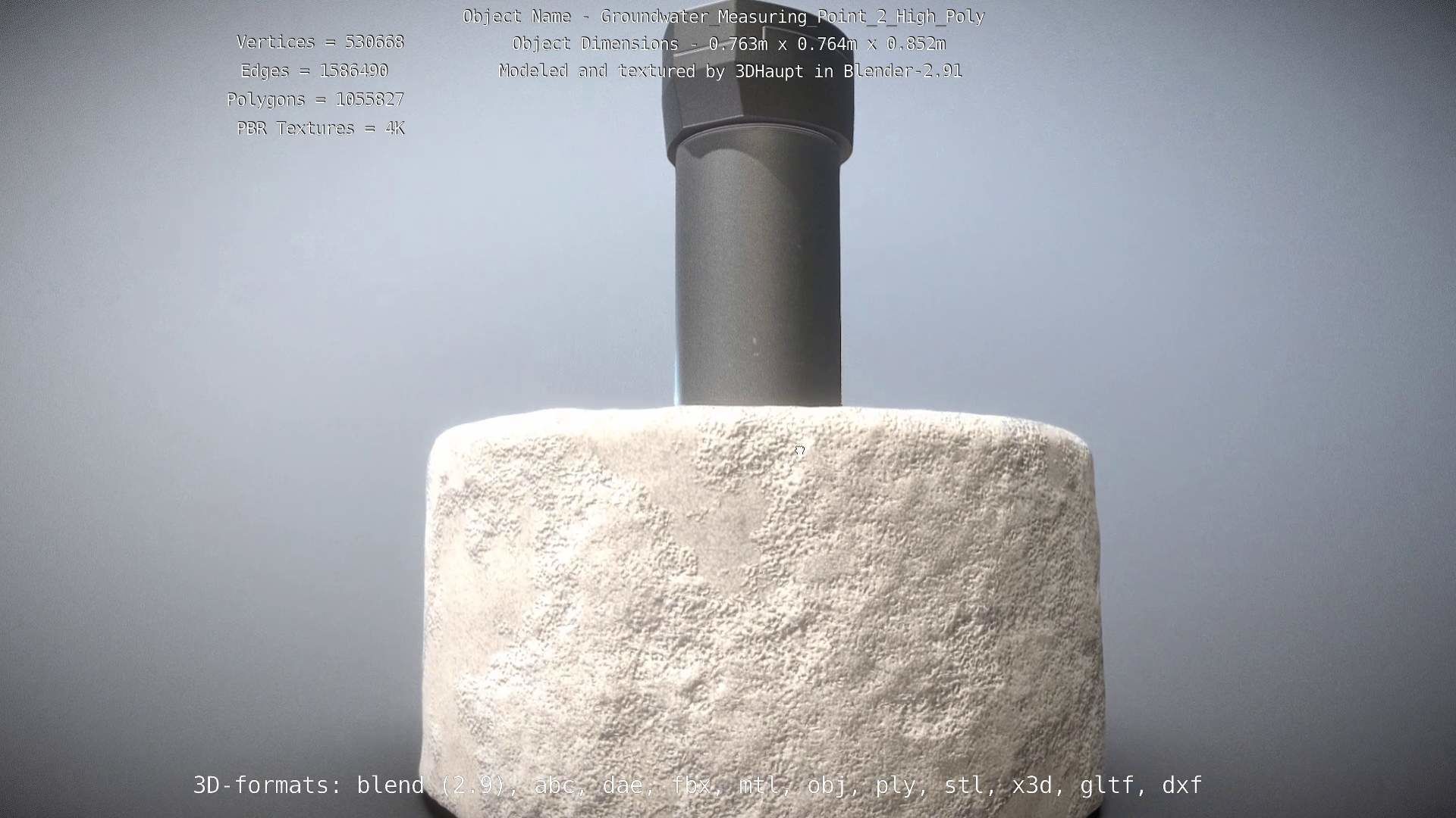 Groundwater Measure Pipe High-Poly Version 2 3D model_106