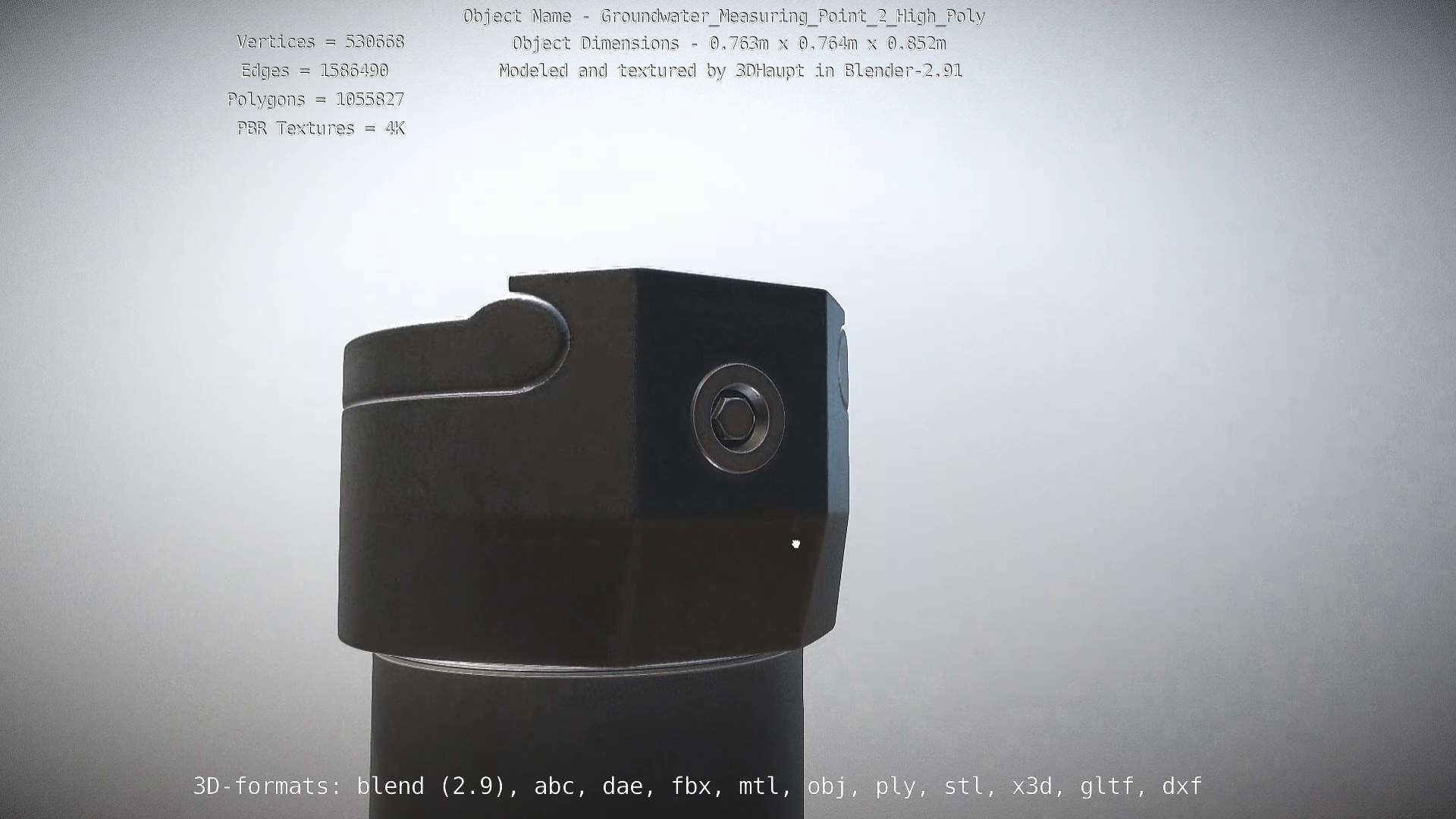 Groundwater Measure Pipe High-Poly Version 2 3D model_135