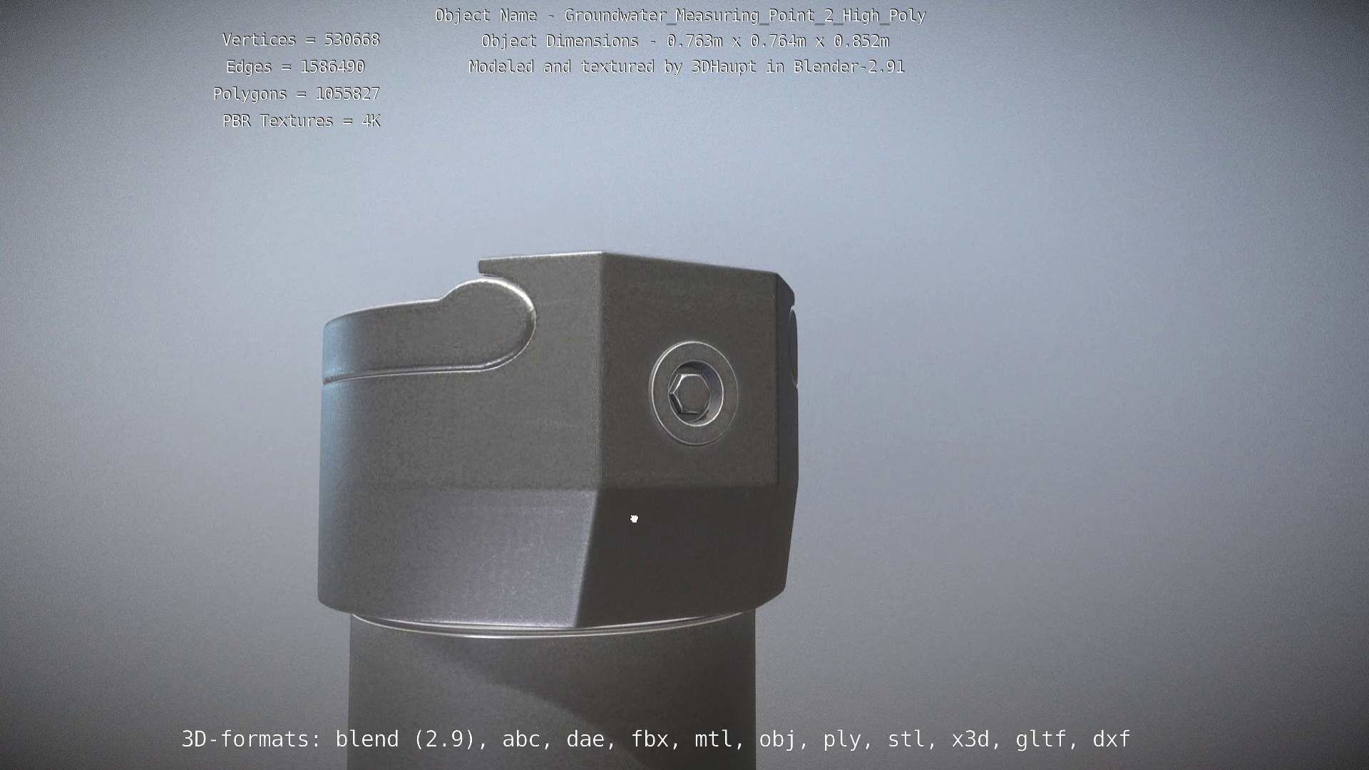 Groundwater Measure Pipe High-Poly Version 2 3D model_49