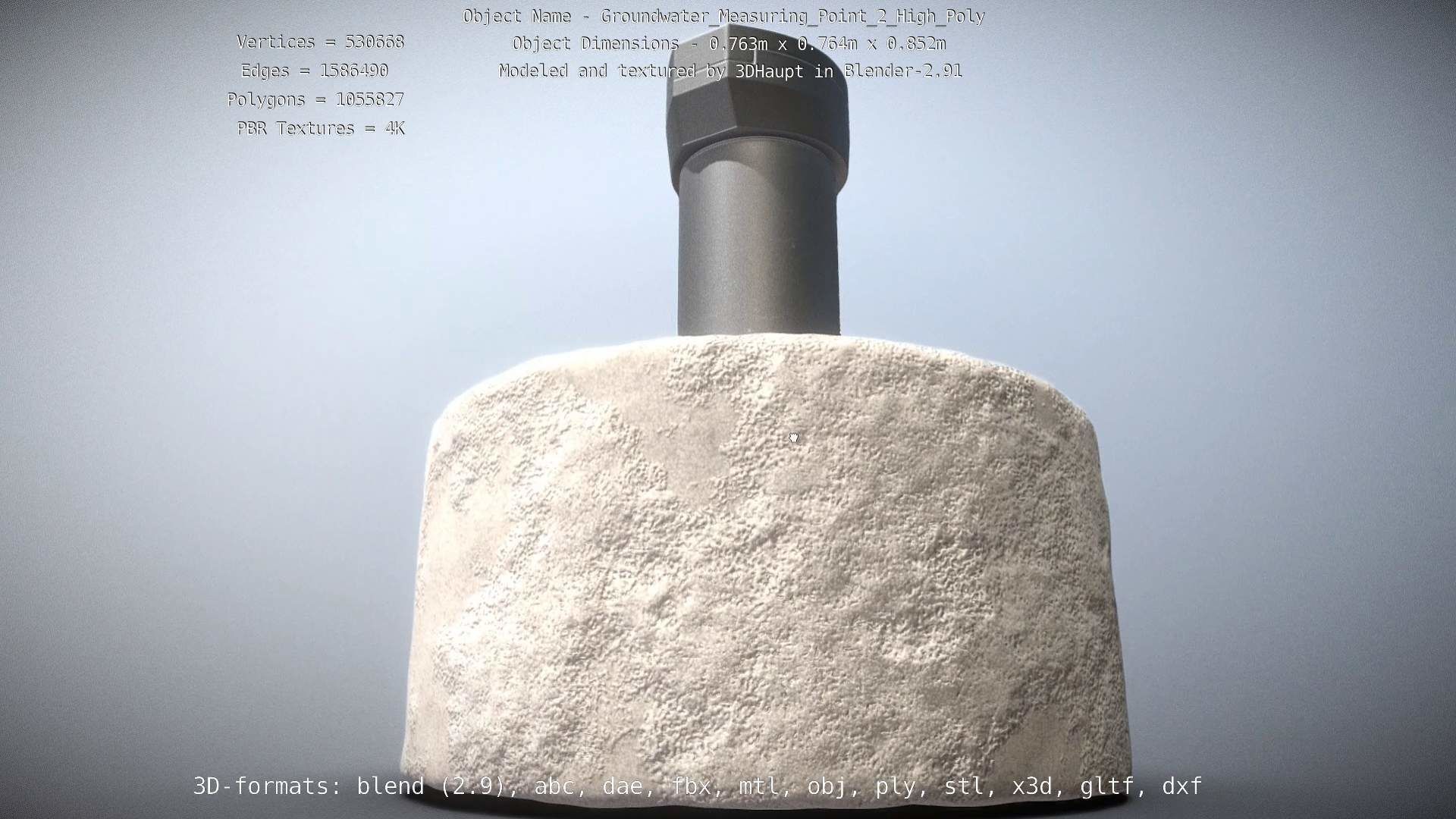 Groundwater Measure Pipe High-Poly Version 2 3D model_24