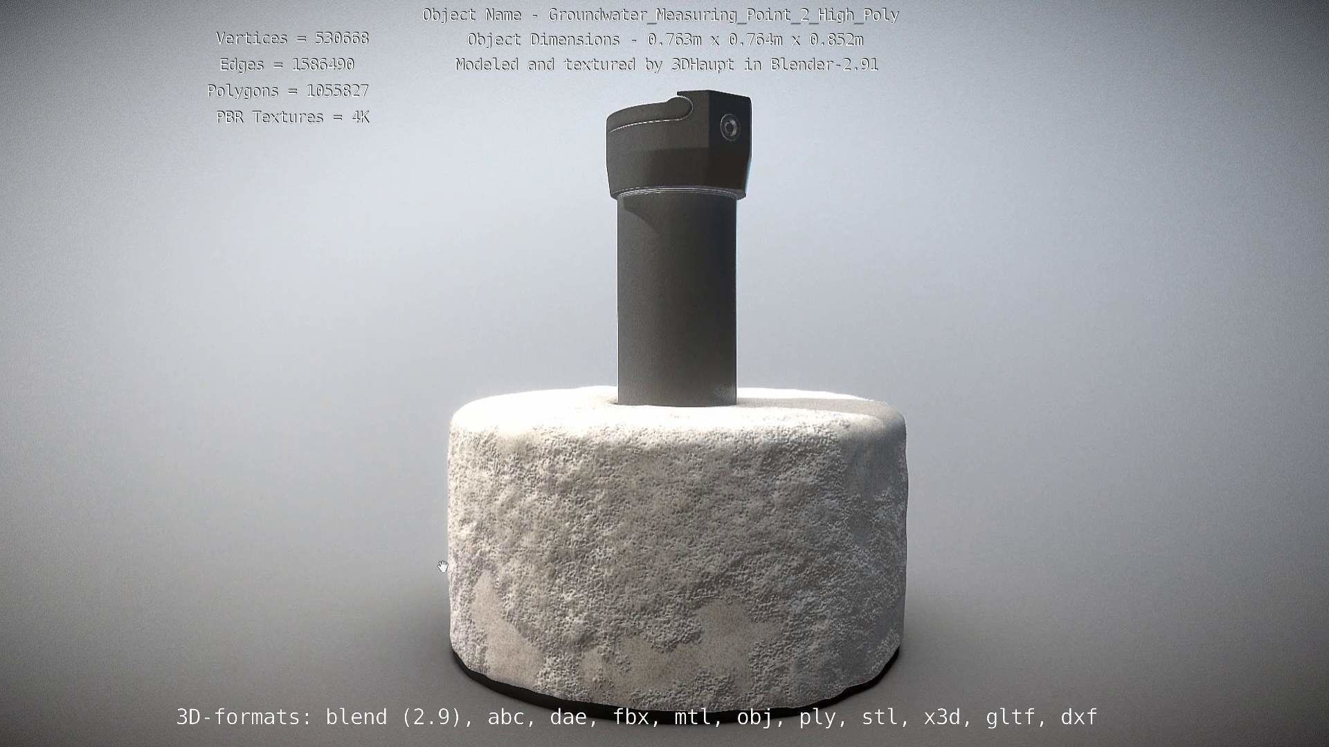 Groundwater Measure Pipe High-Poly Version 2 3D model_131