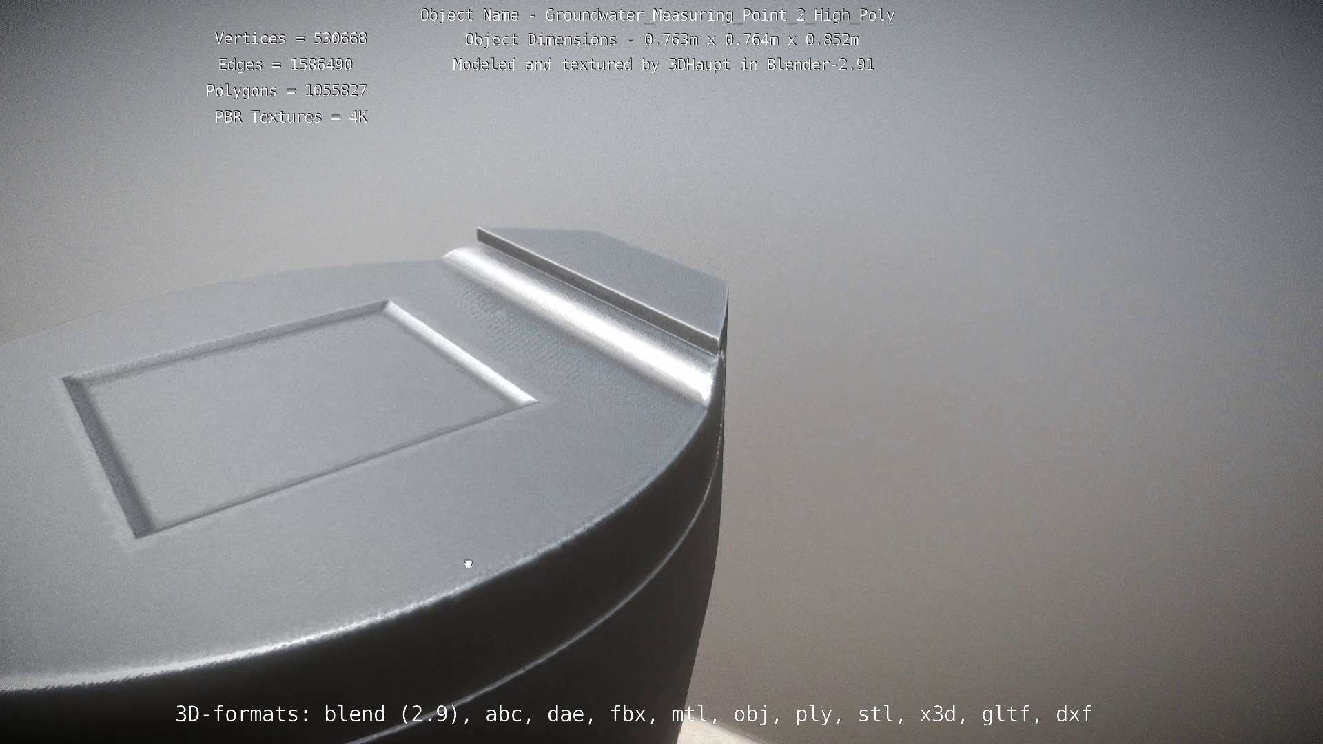 Groundwater Measure Pipe High-Poly Version 2 3D model_66