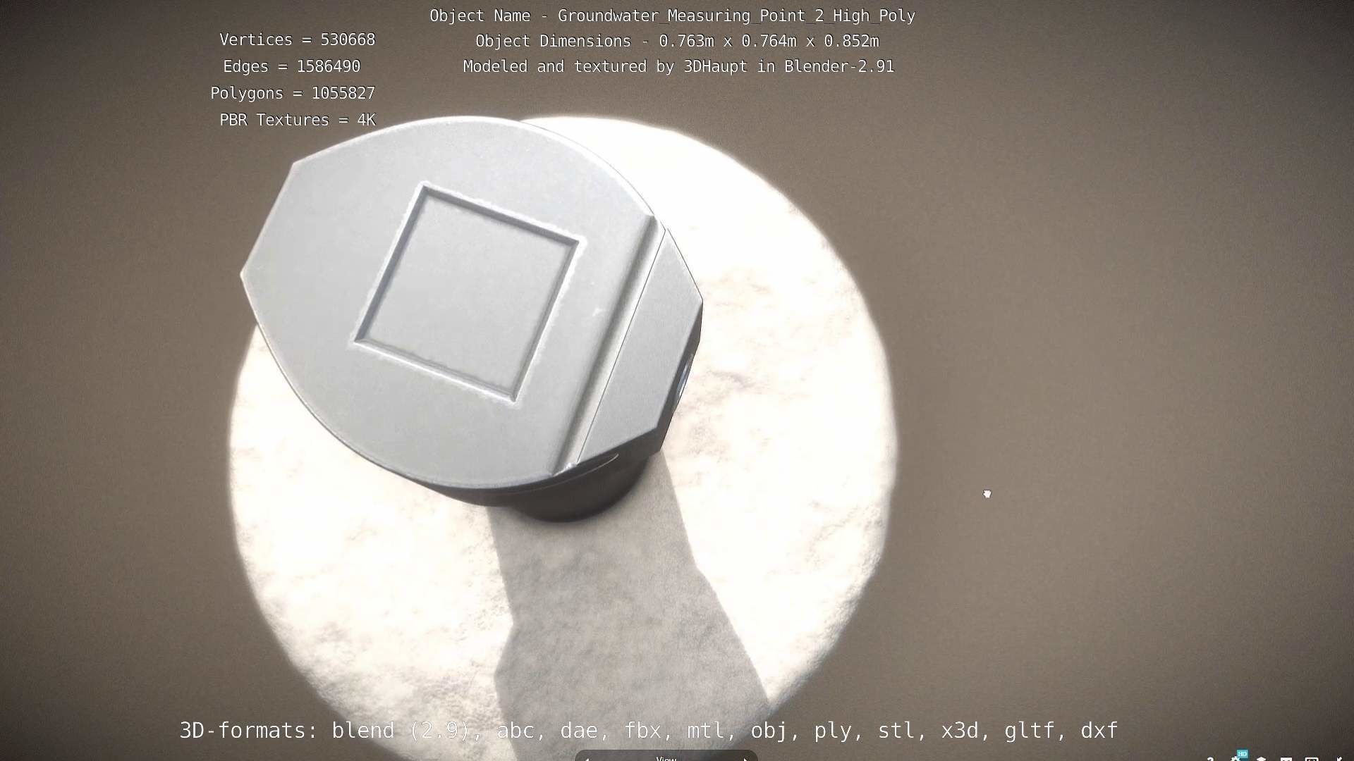 Groundwater Measure Pipe High-Poly Version 2 3D model_72