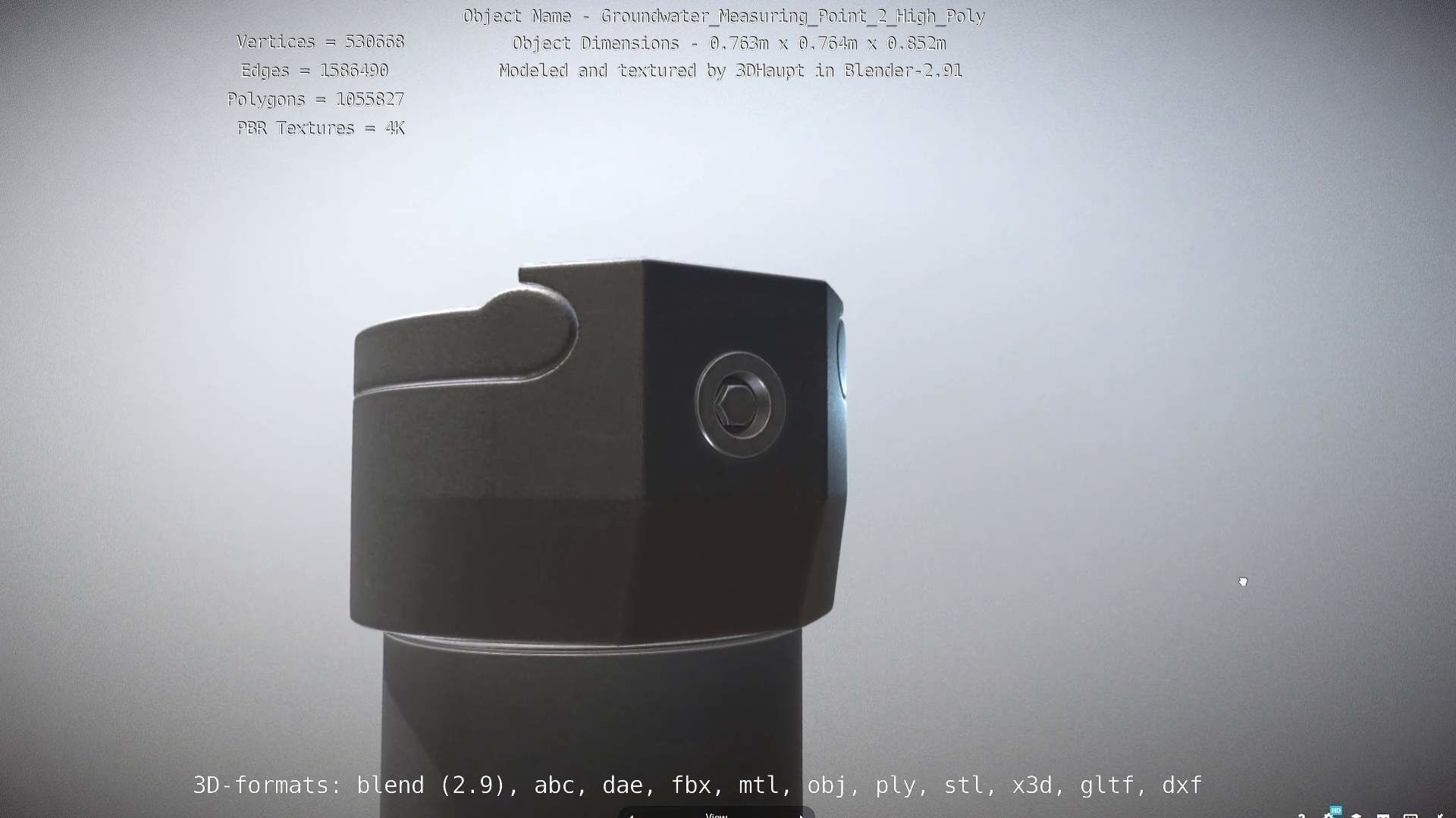 Groundwater Measure Pipe High-Poly Version 2 3D model_91