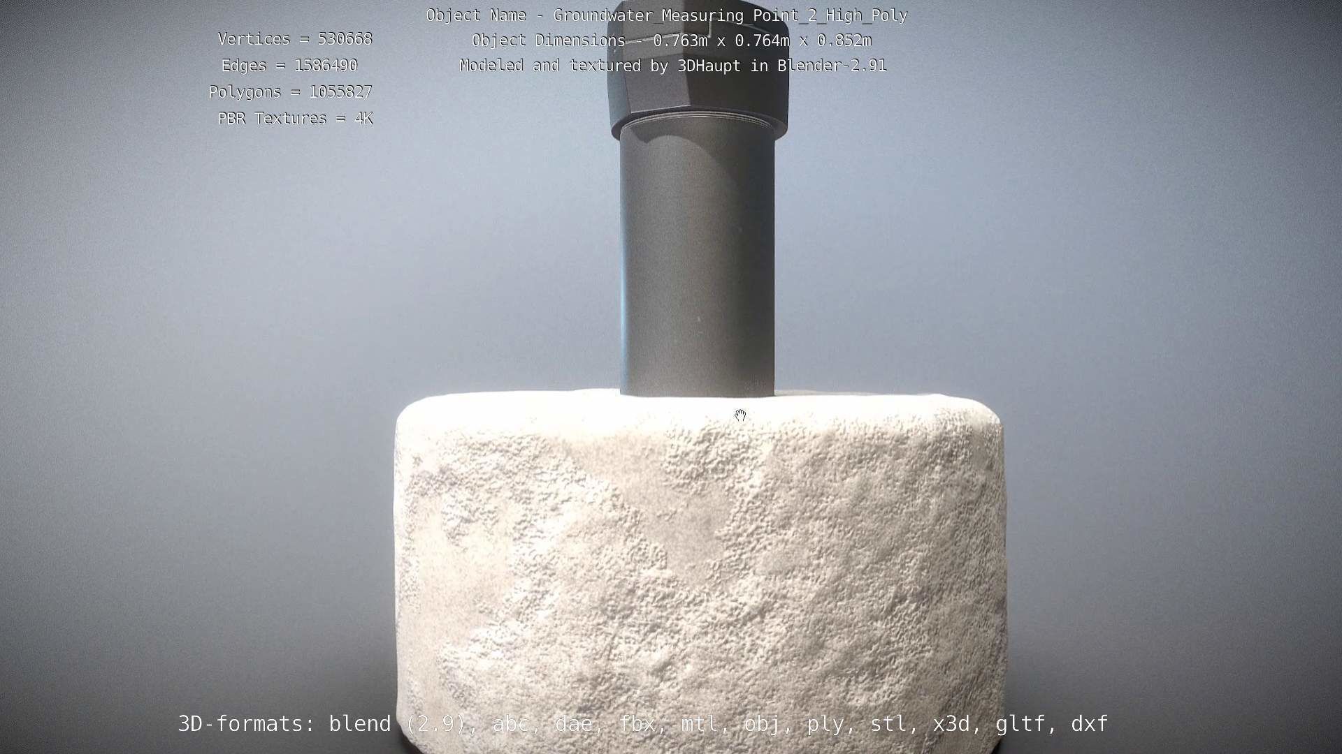 Groundwater Measure Pipe High-Poly Version 2 3D model_108